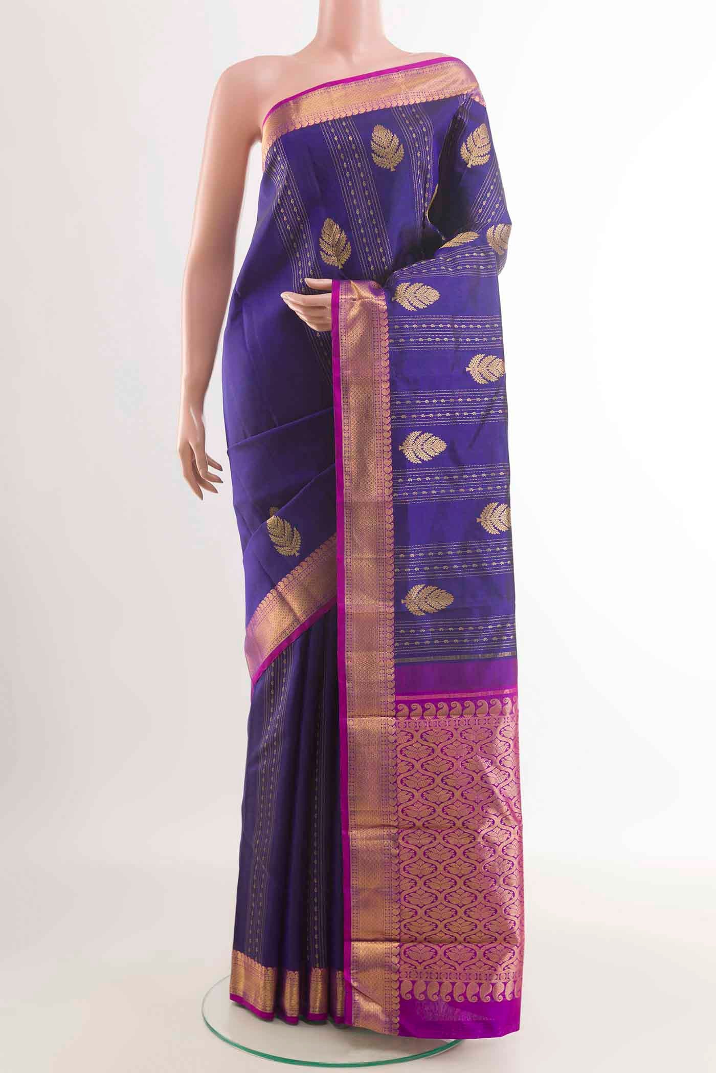 Blue Kanchipuram Silk Saree