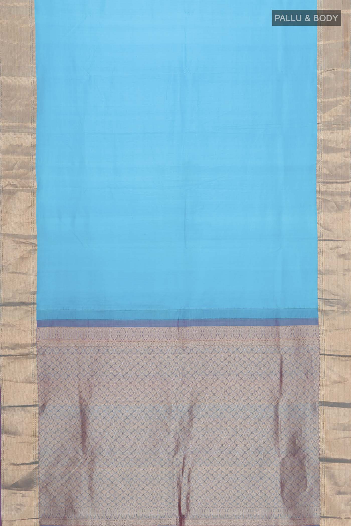 Blue Kanchipuram Silk Saree - Image 6