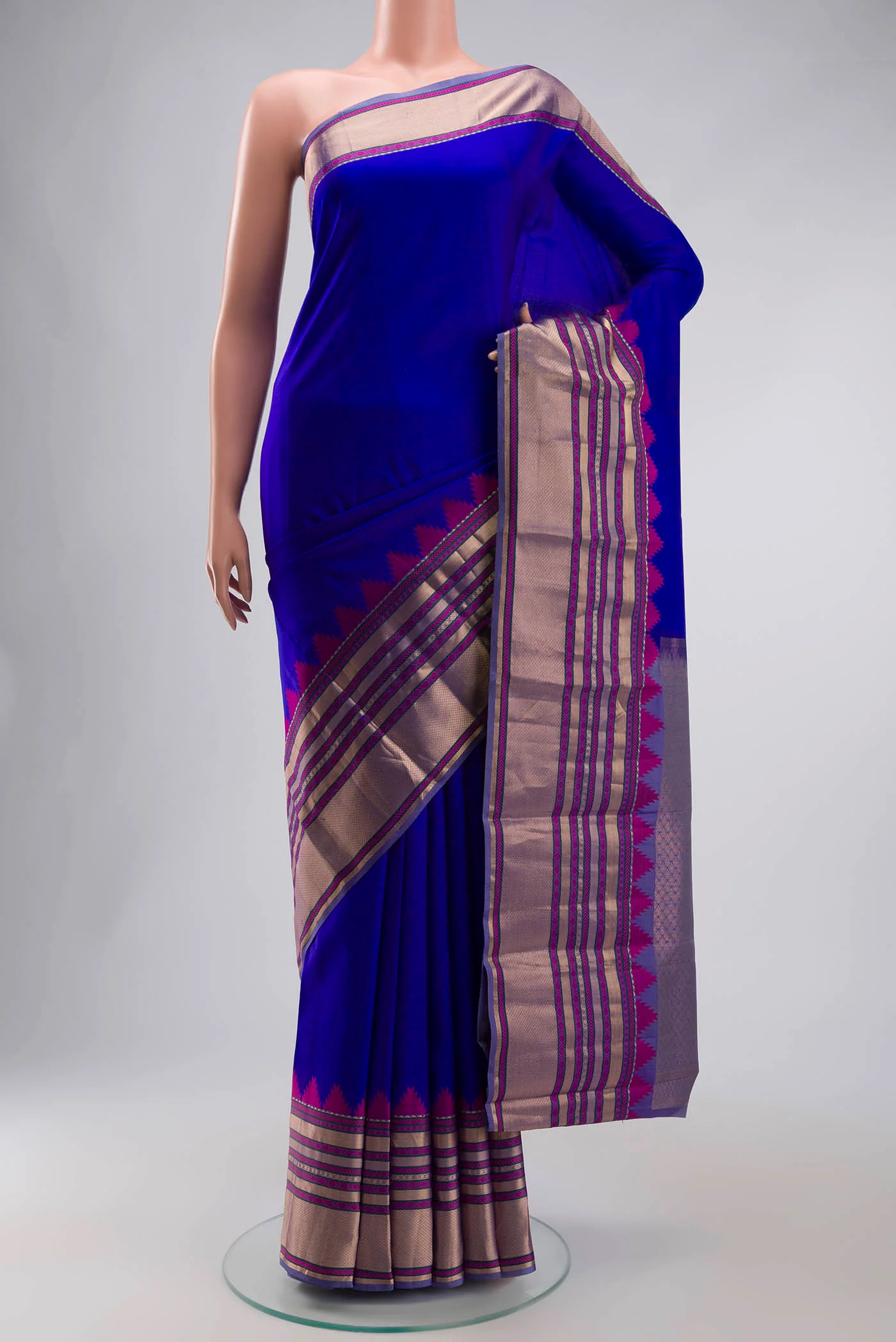 Blue Kanchipuram Silk Saree