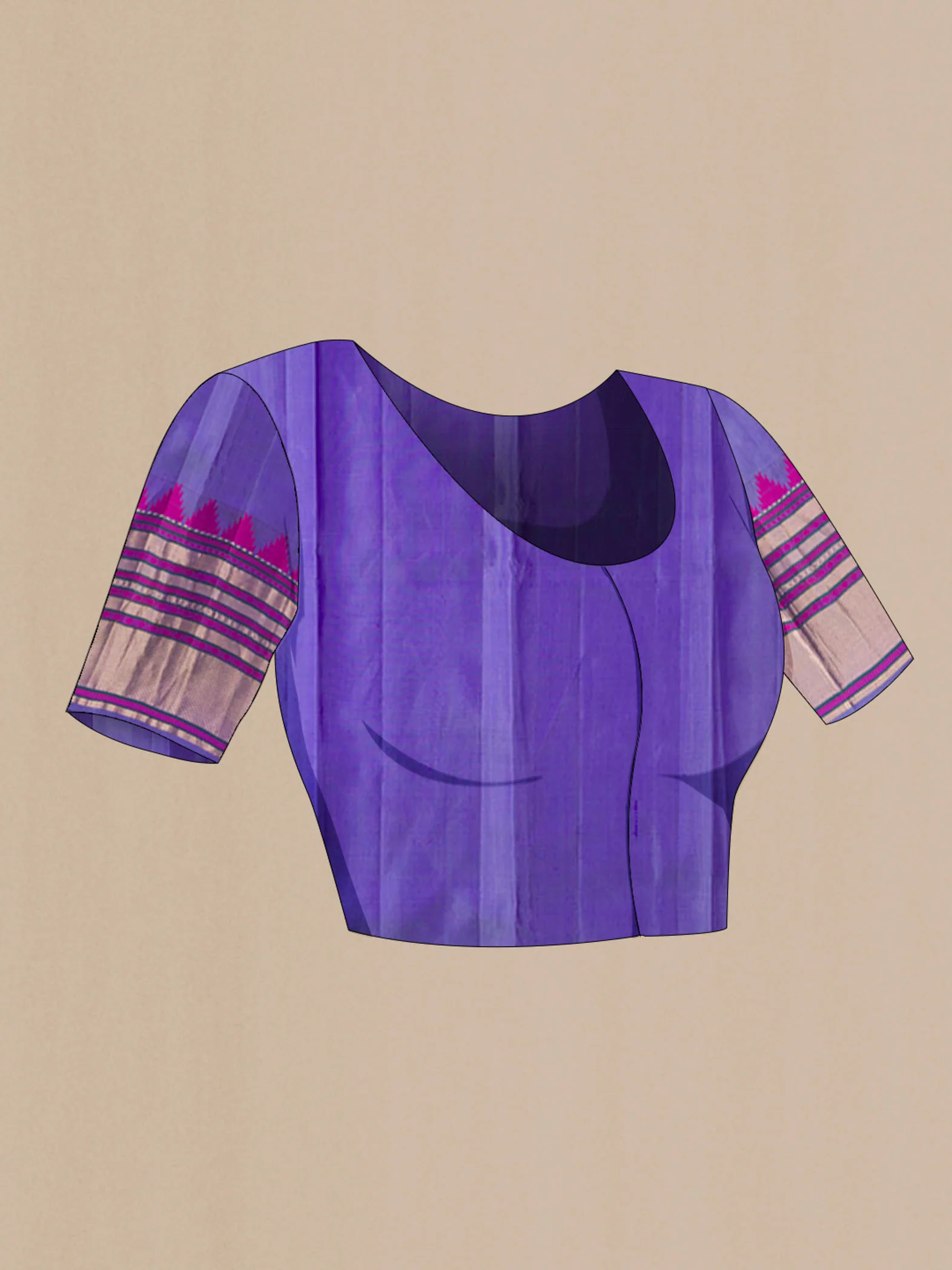 Blue Kanchipuram Silk Saree - Image 5