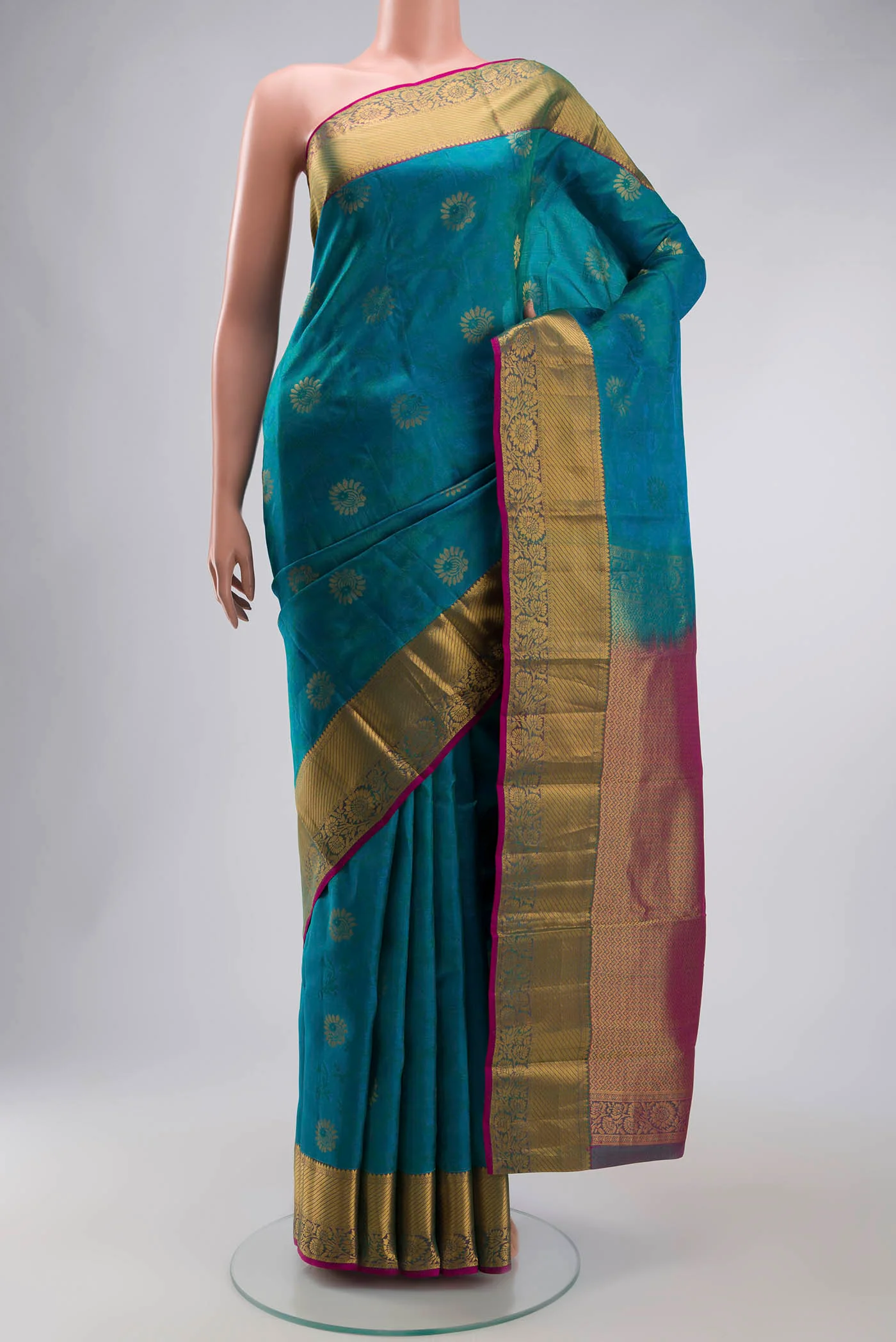 Blue Kanchipuram Silk Saree