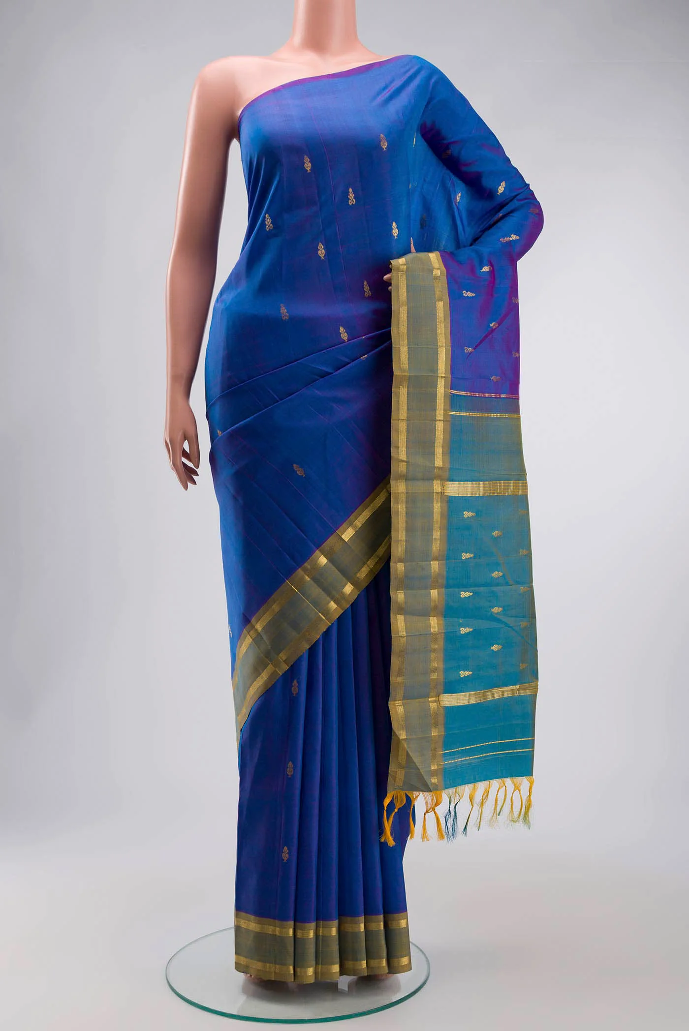 Blue Kanjivaram Silk Saree