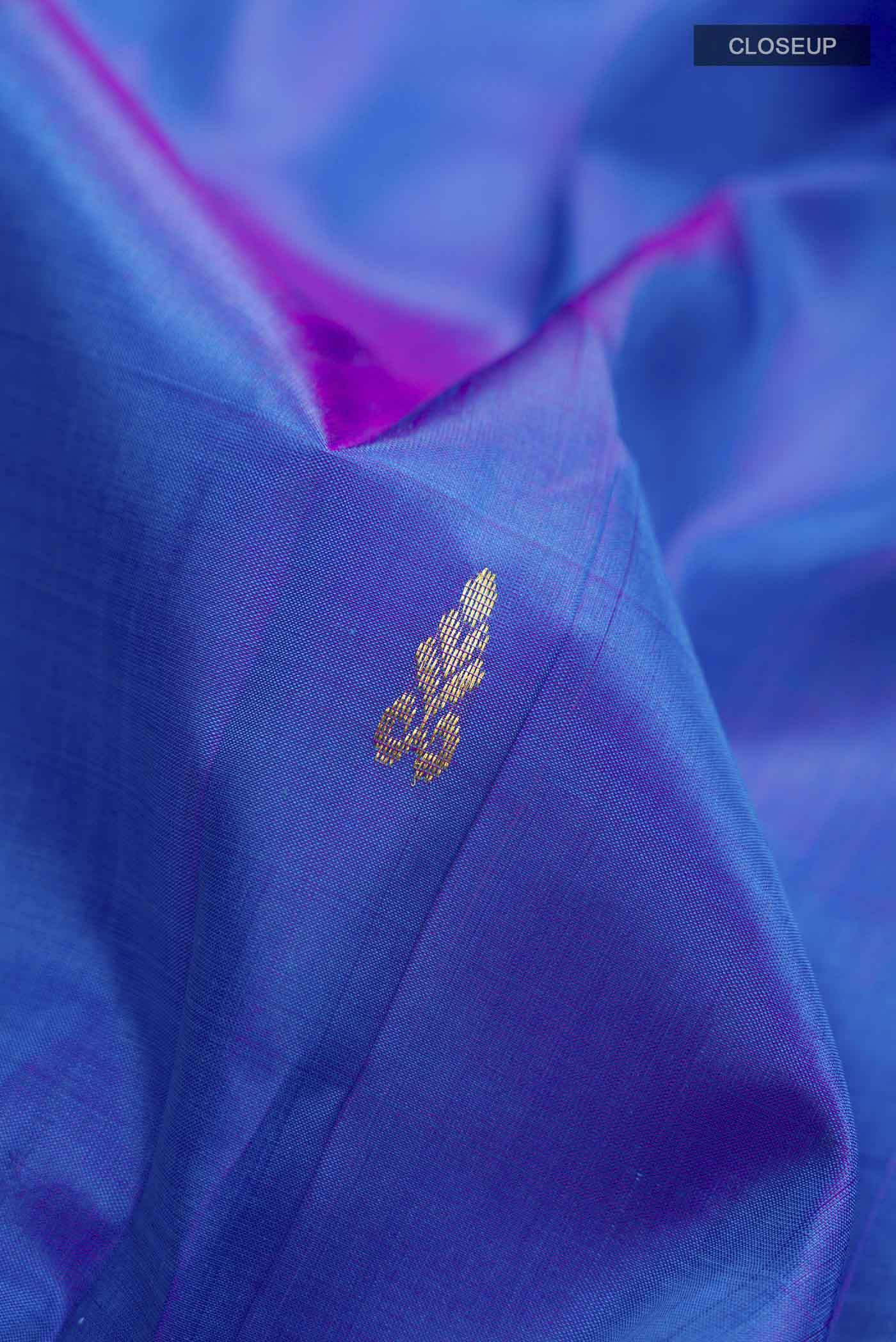 Blue Kanjivaram Silk Saree - Image 2