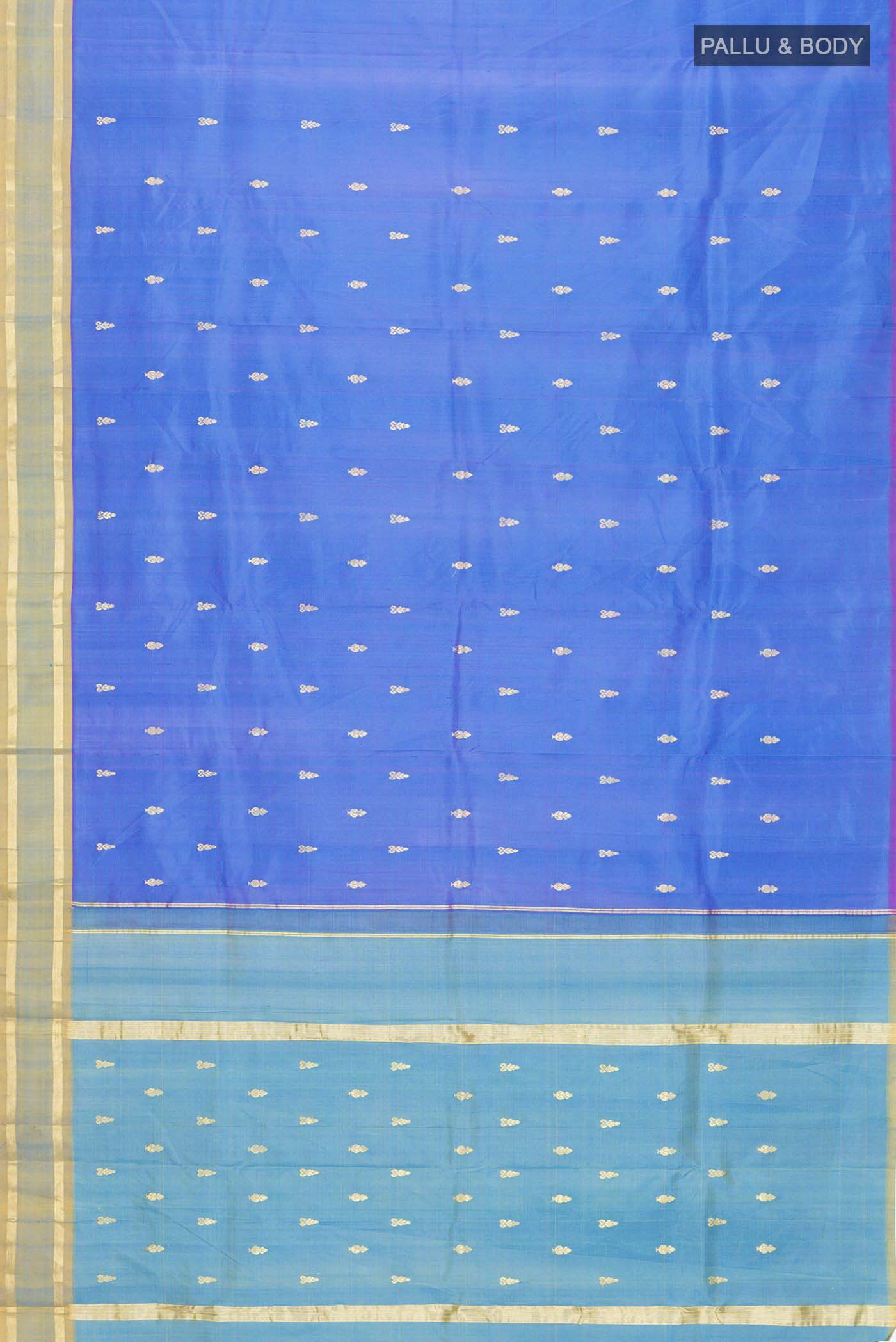 Blue Kanjivaram Silk Saree - Image 5