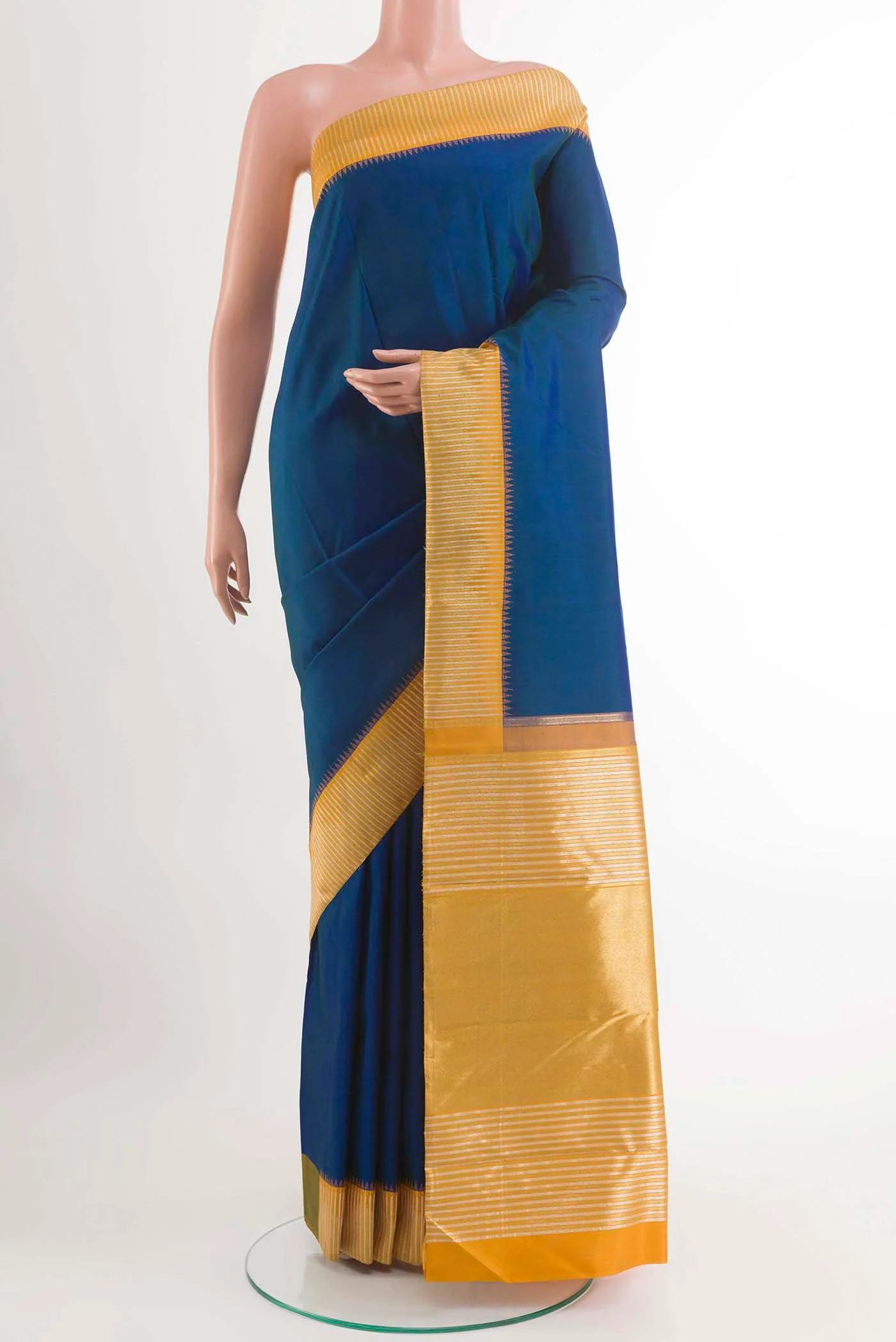 Blue Kanchipuram Silk Saree