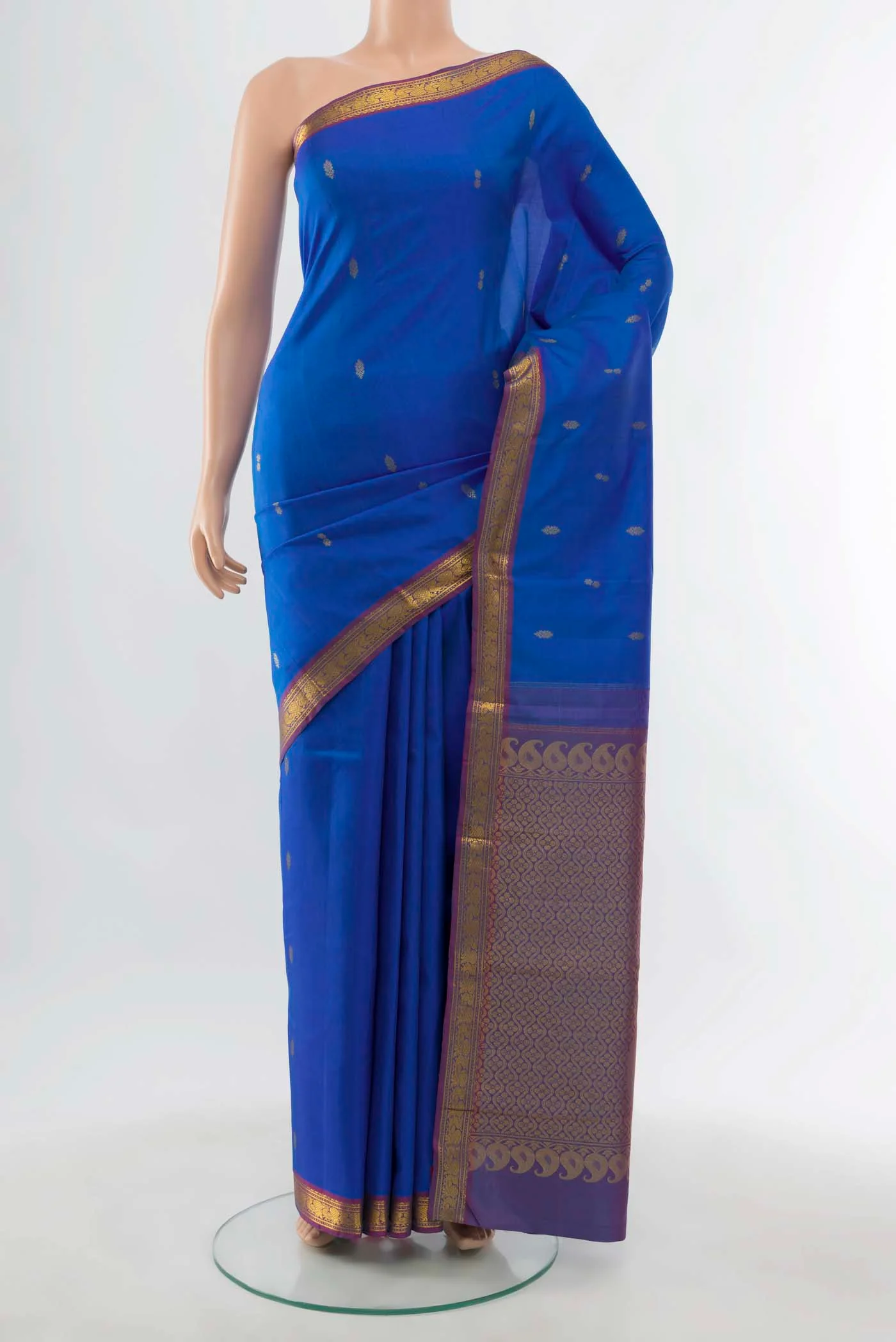 Blue Kanchipuram Silk Saree