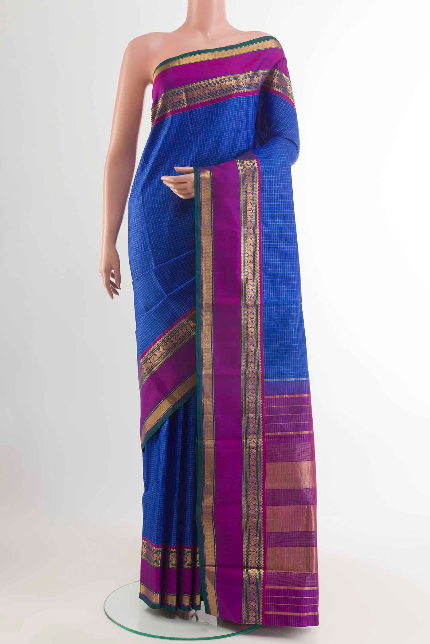 Blue Kanchipuram Silk Saree