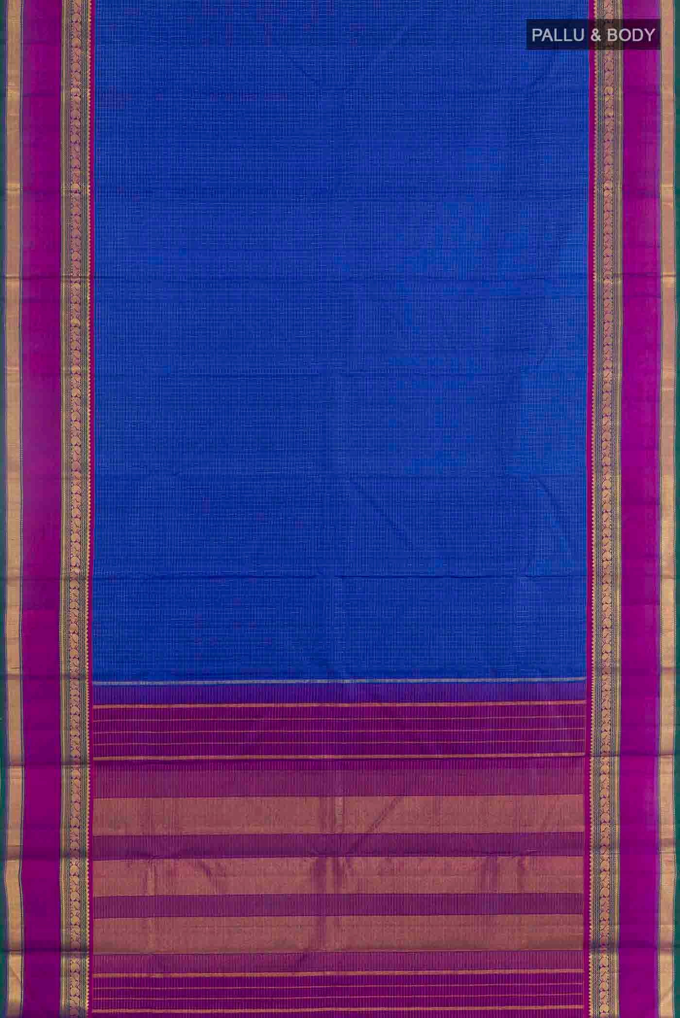 Blue Kanchipuram Silk Saree - Image 6
