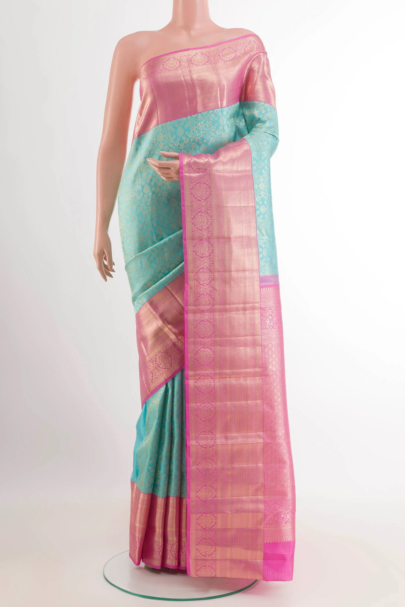 Light Blue Kanchipuram Silk Saree