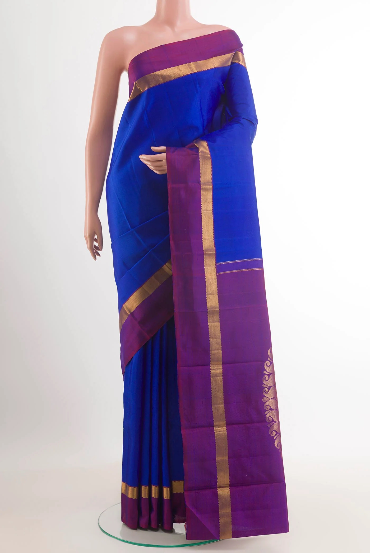 Blue Kanchipuram Silk Saree