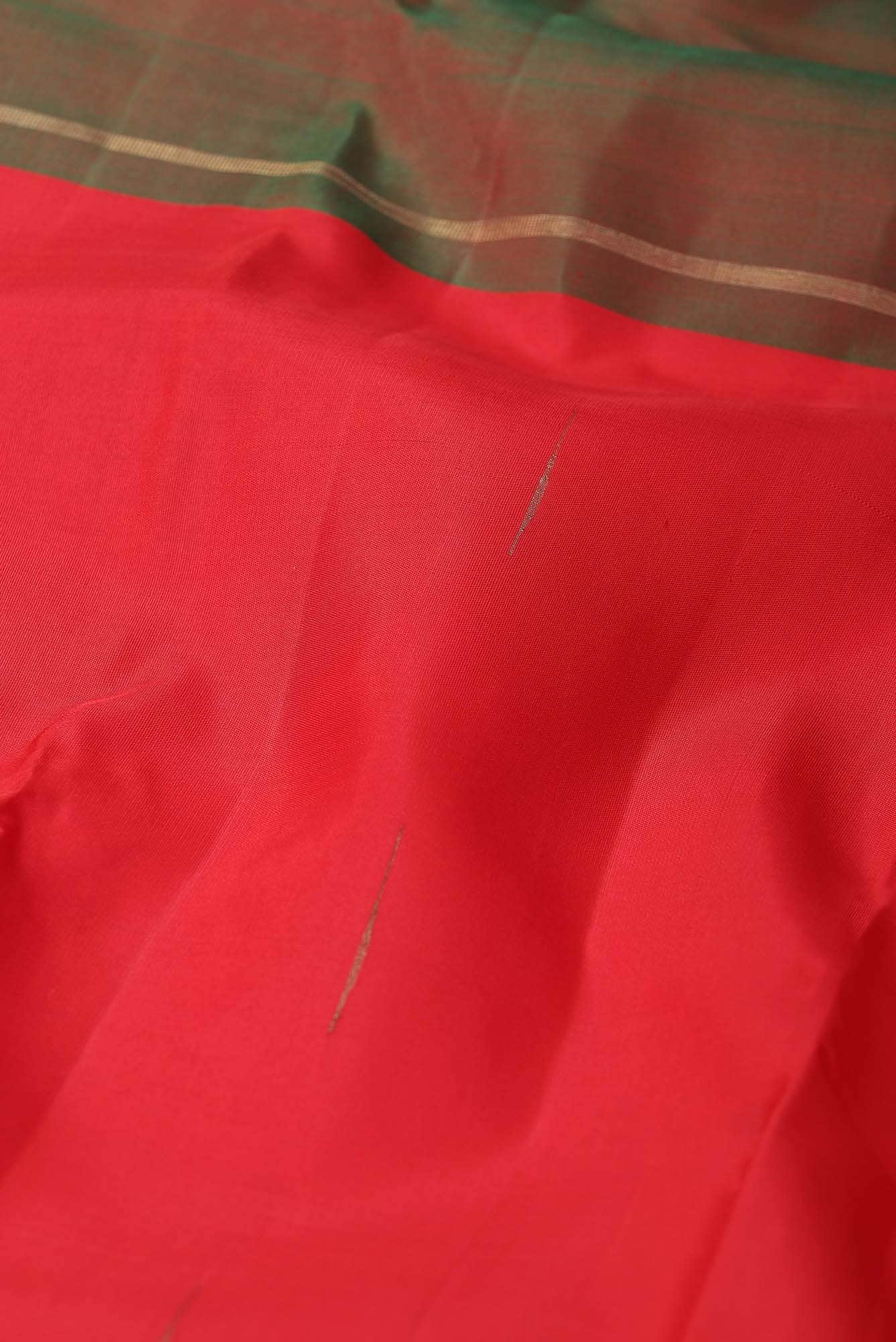 Pure Silk Pure Zari Blue Kanjivaram Saree - Image 3