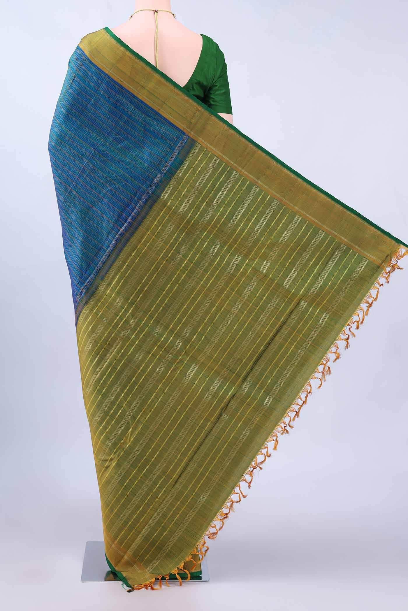 Blue Kanjivaram Silk Saree - Image 2