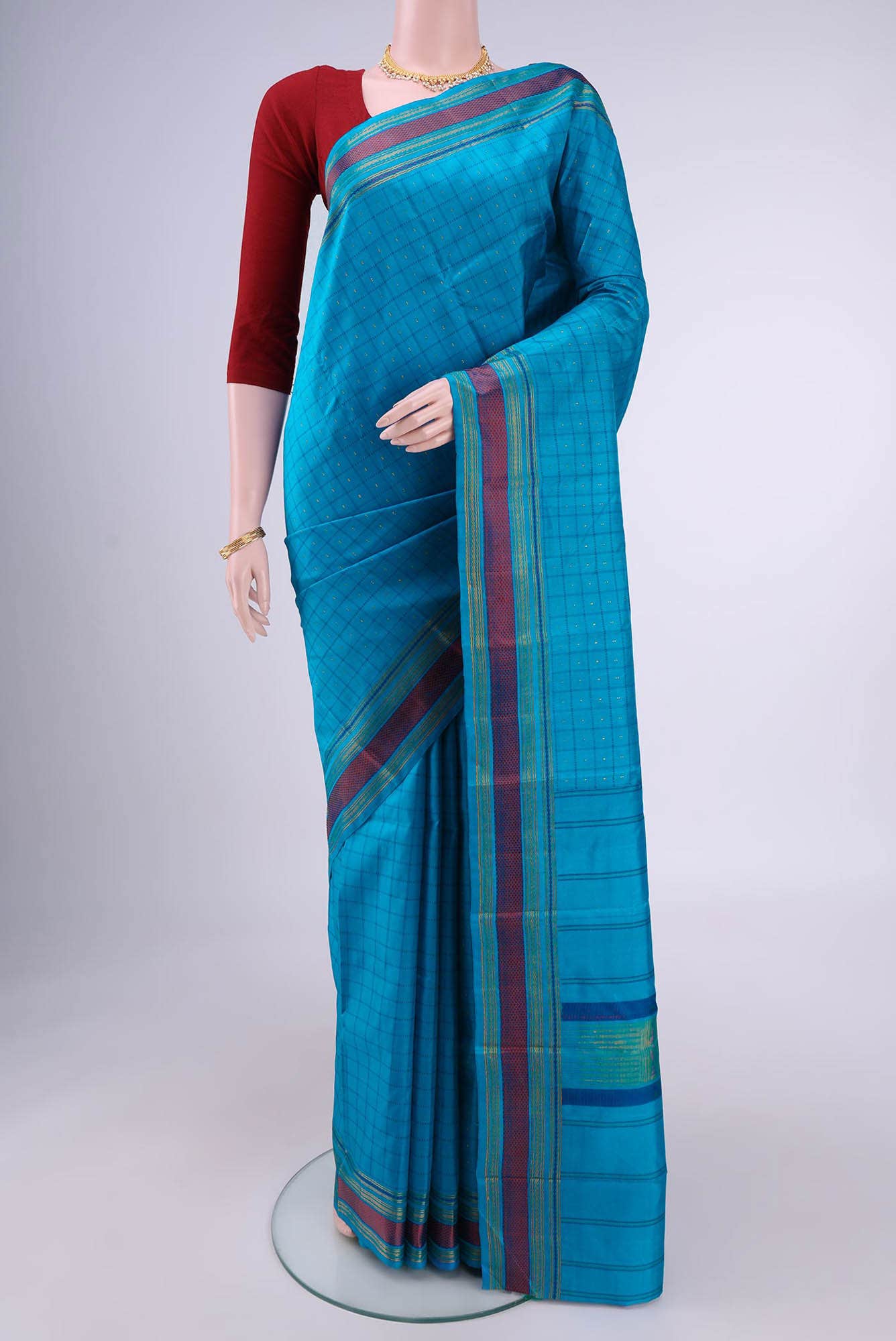 Blue Kanjivaram Silk Saree
