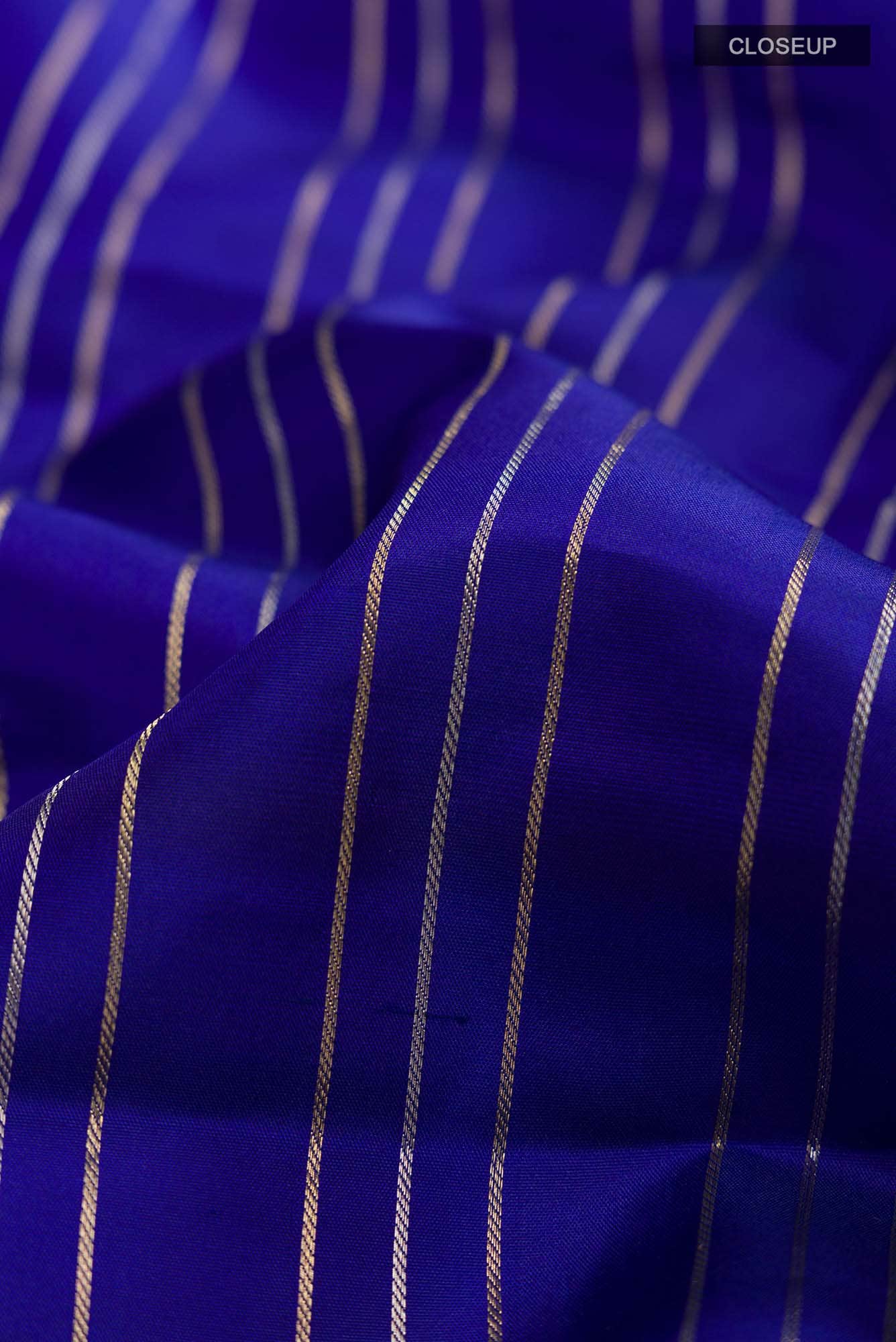 Blue Kanchipuram Silk Saree - Image 3