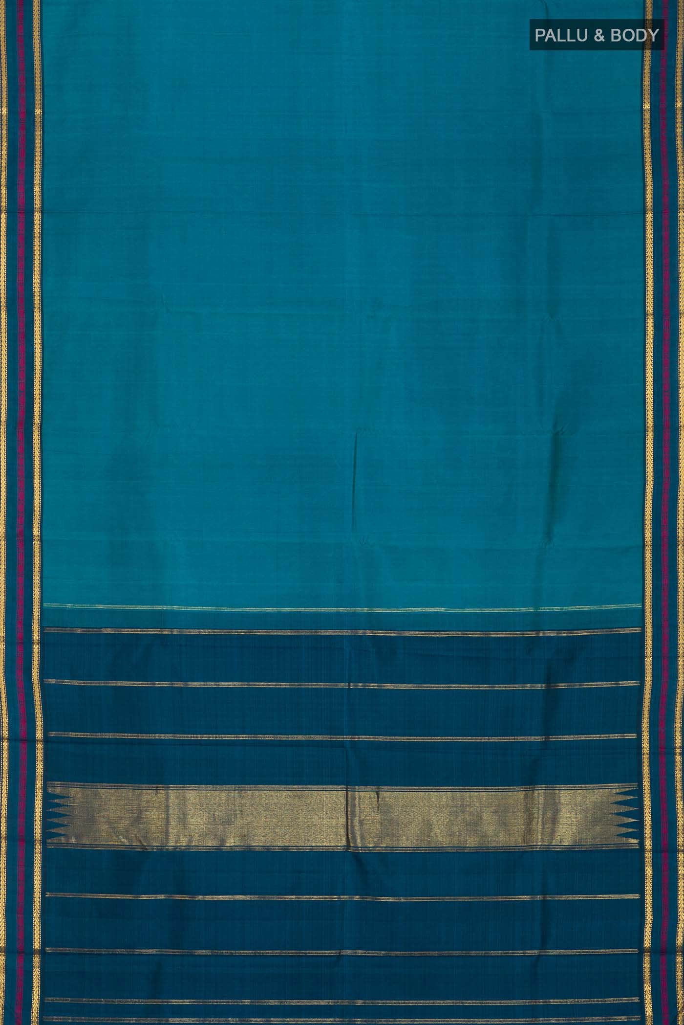 Blue Kanjivaram Silk Saree - Image 4