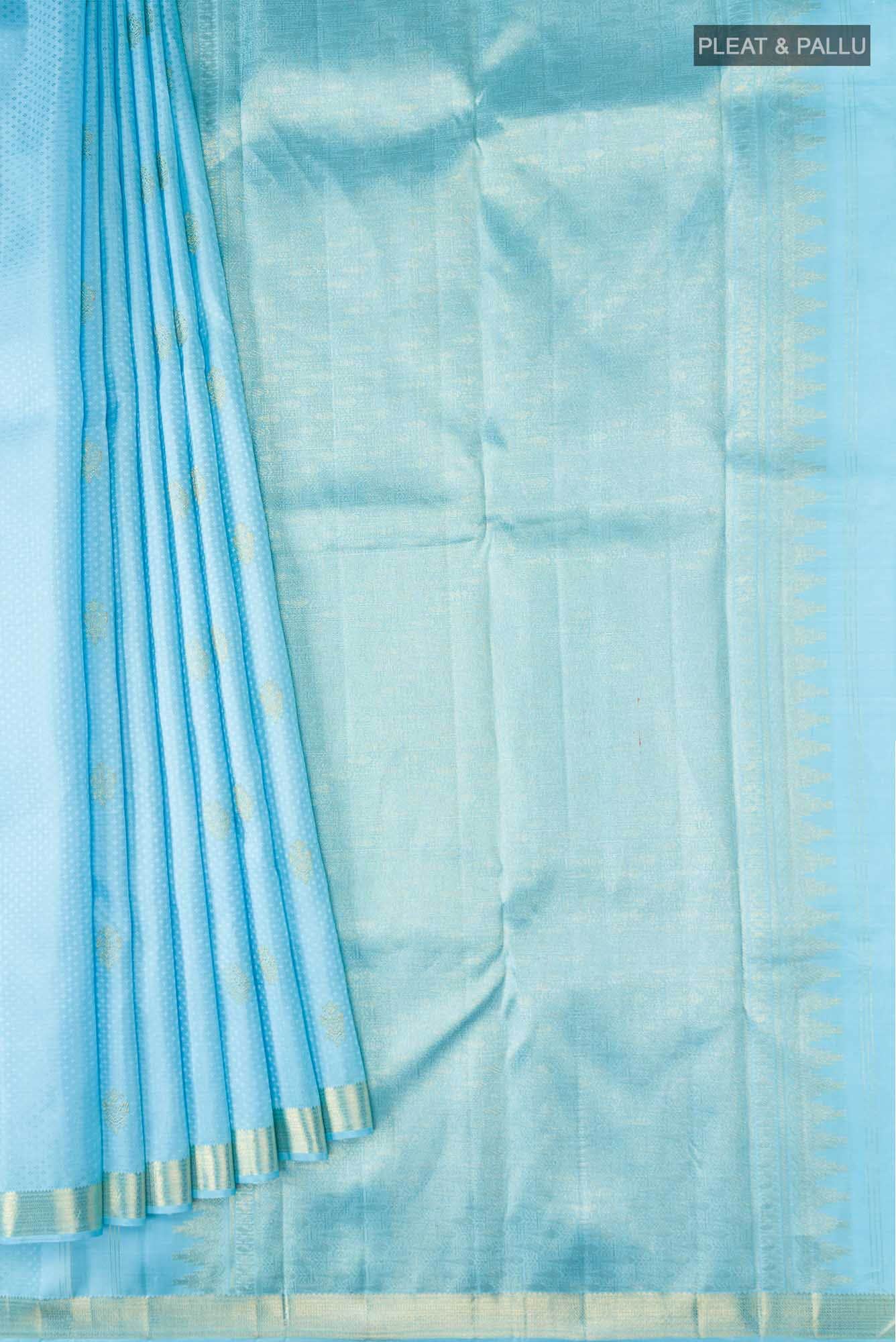 Blue Kanjivaram Silk Saree - Image 2