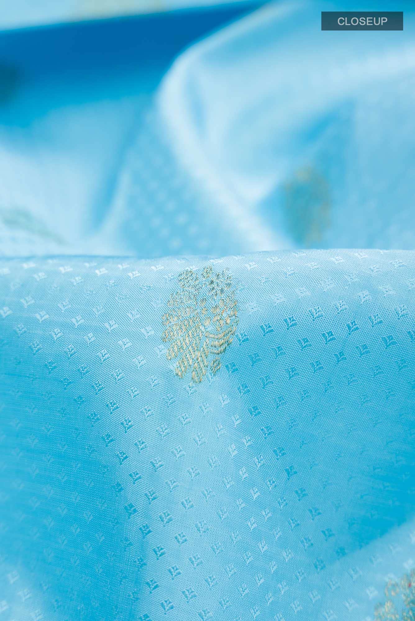 Blue Kanjivaram Silk Saree - Image 3