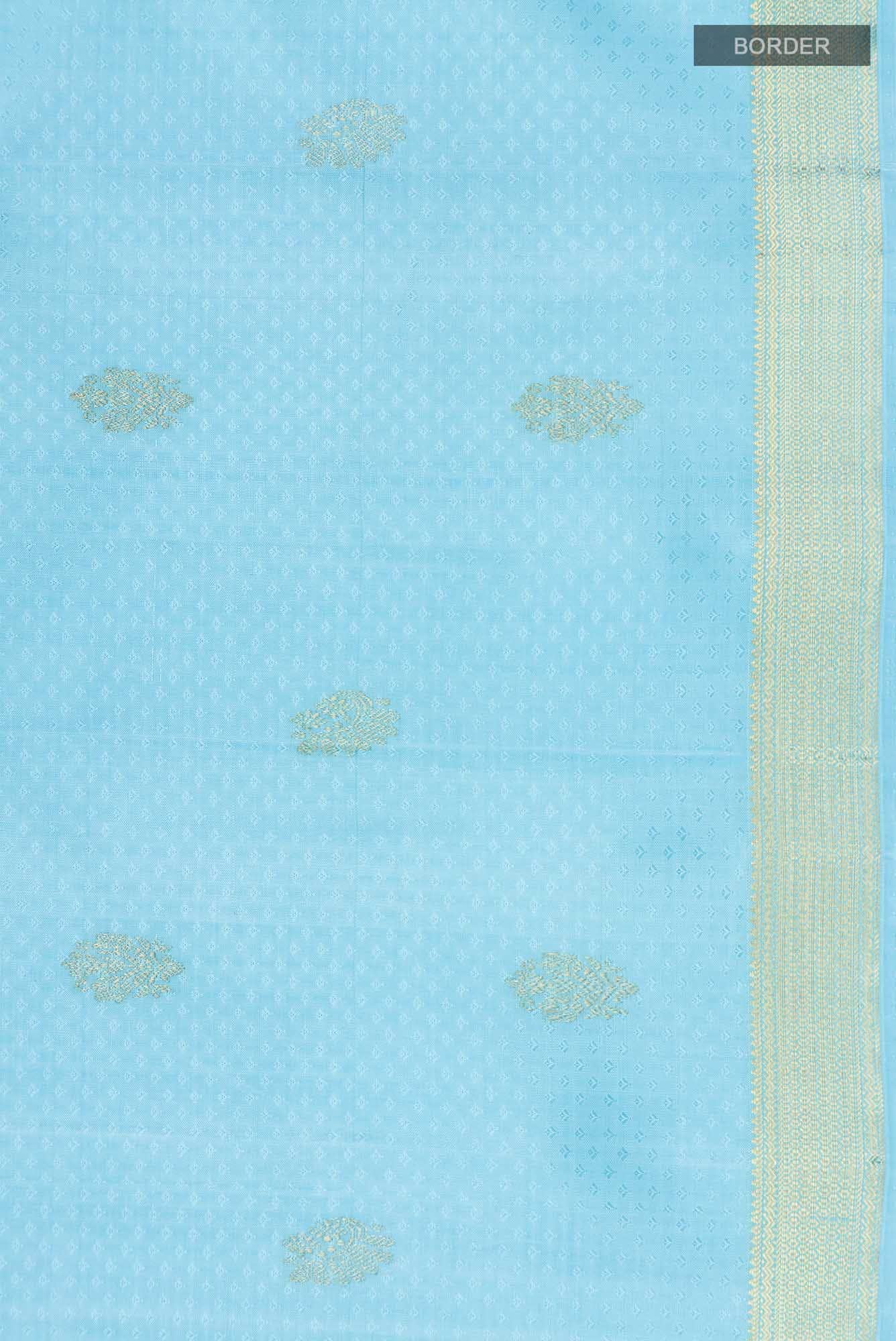 Blue Kanjivaram Silk Saree - Image 6