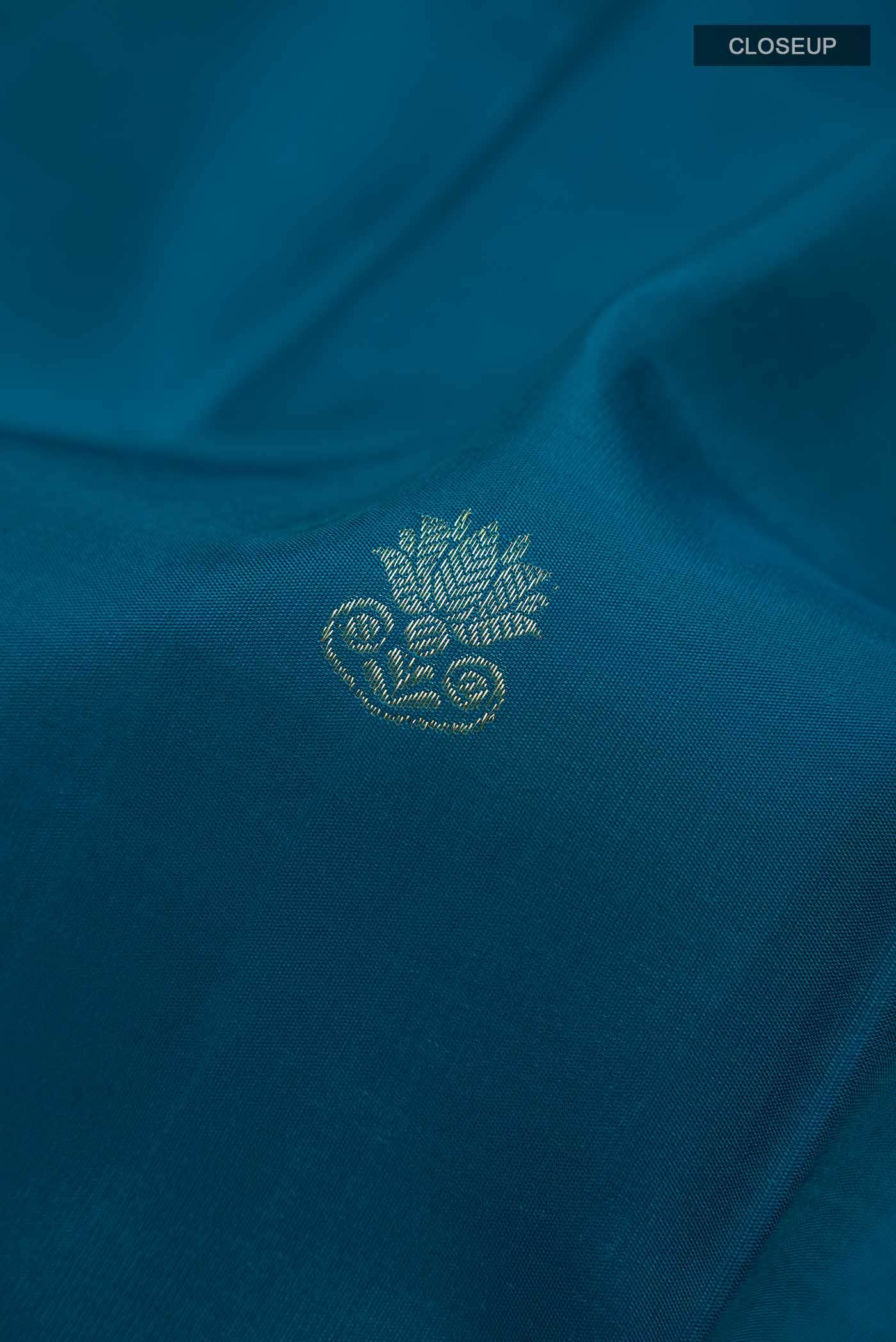 Blue Kanjivaram Silk Saree - Image 3