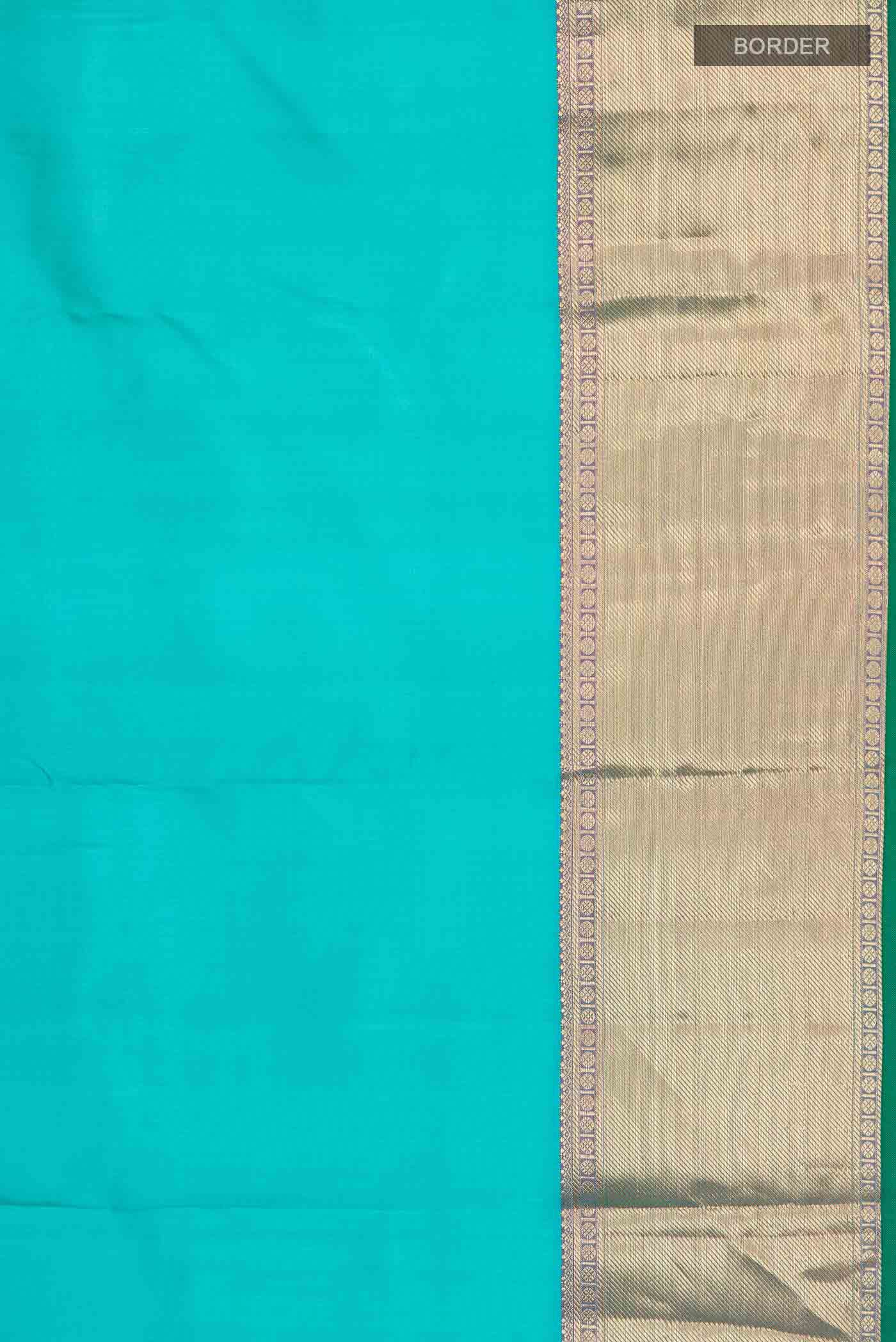 Blue Kanchipuram Silk Saree - Image 5
