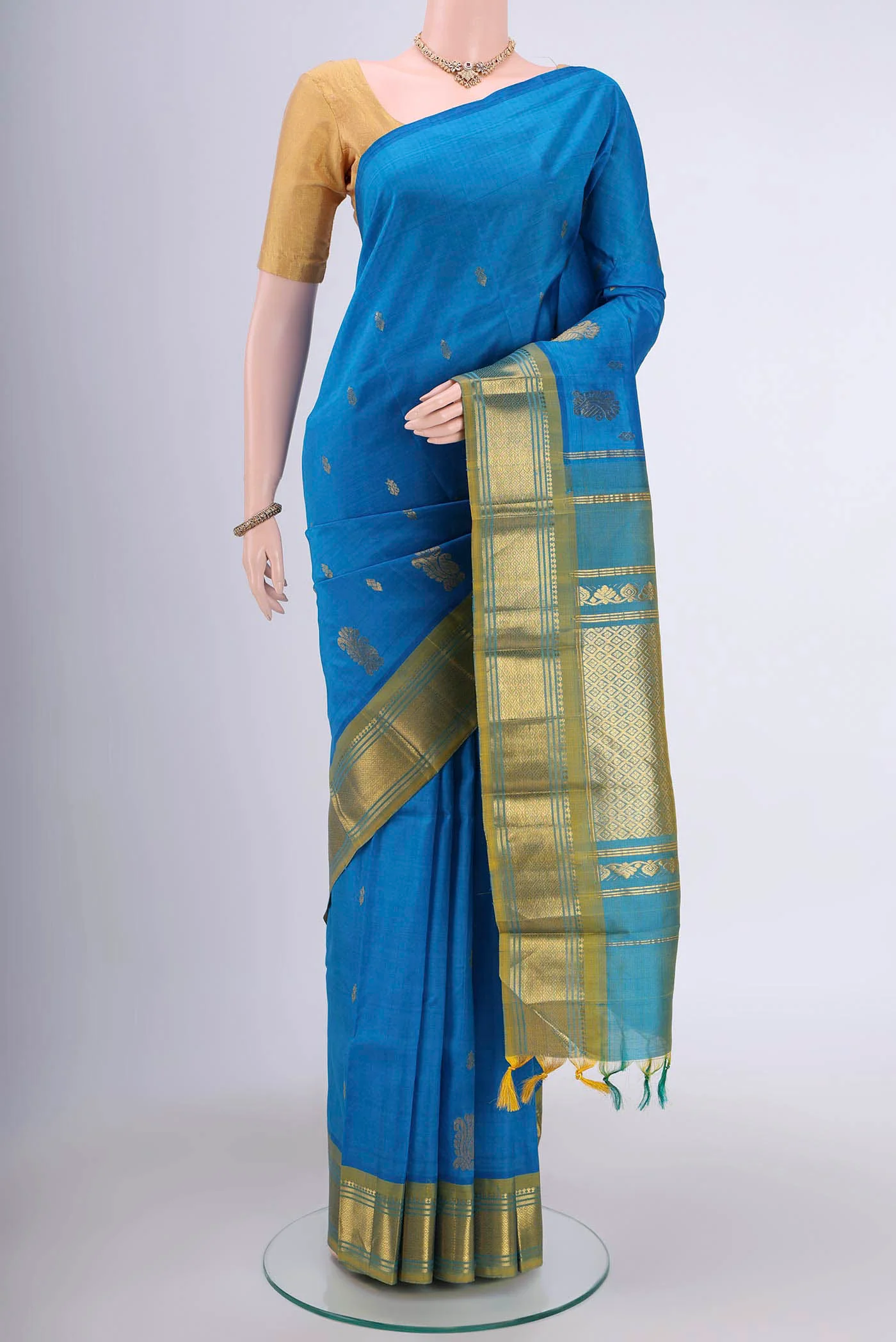 Blue Kanjivaram Silk Saree