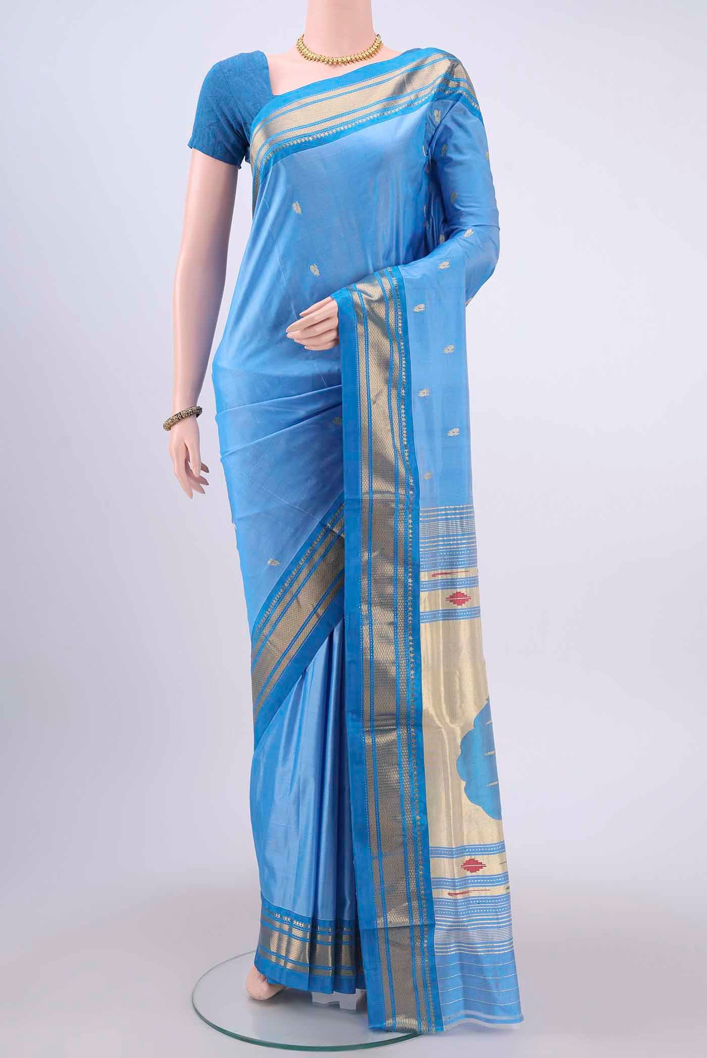 Blue Paithani Silk Saree