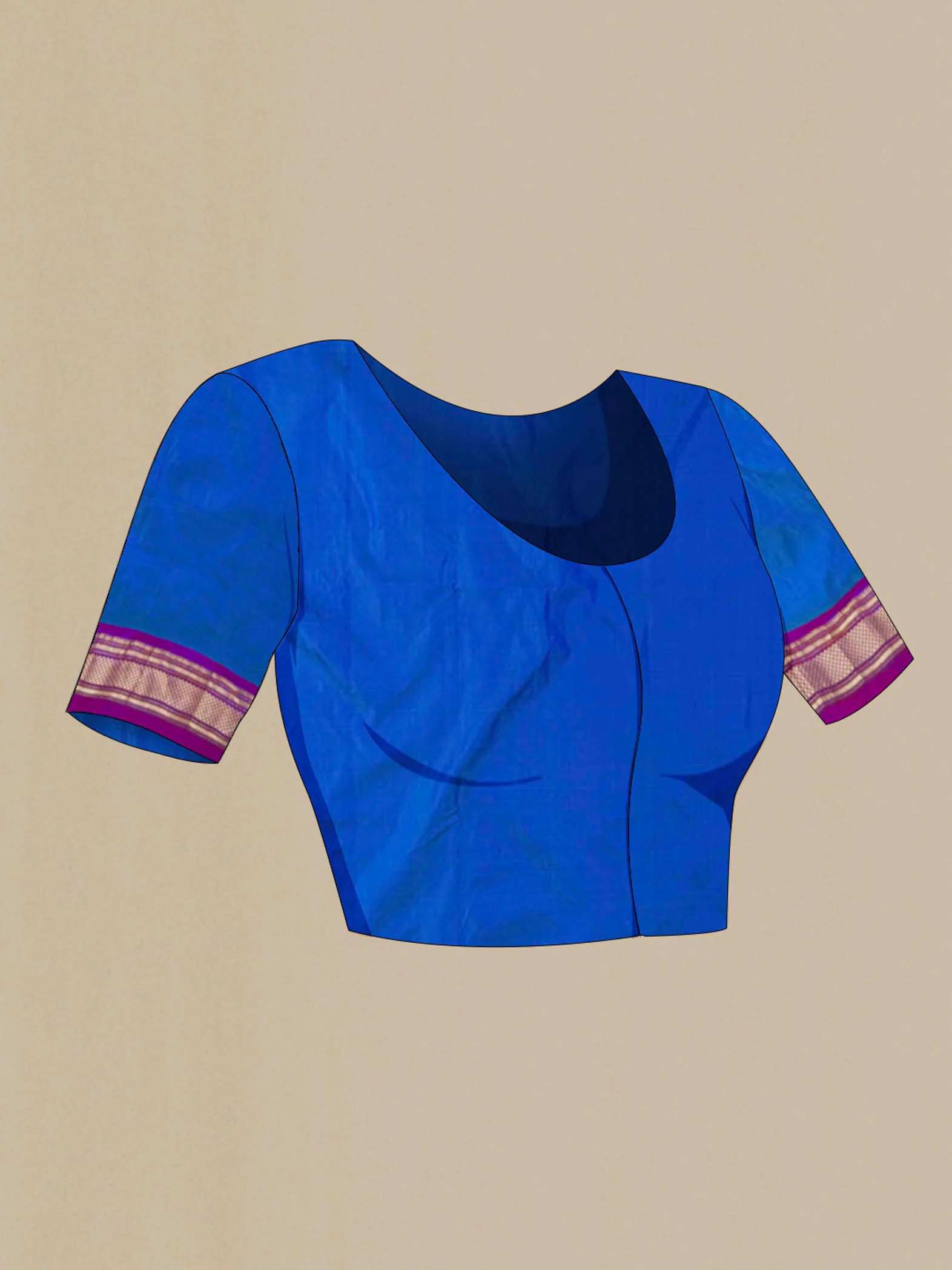 Blue Paithani Silk Saree - Image 5