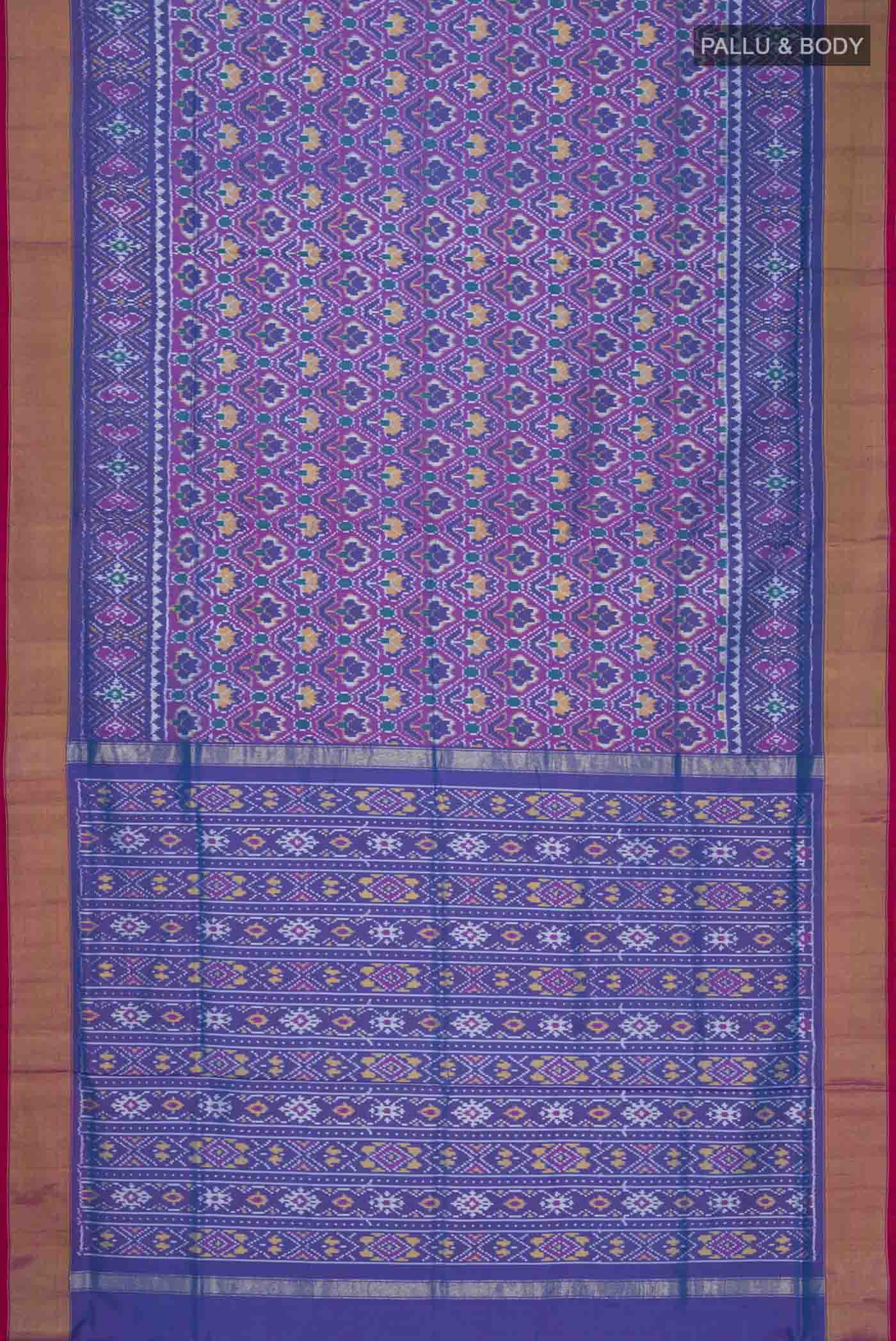 Blue Pochampally Silk Saree - Image 6