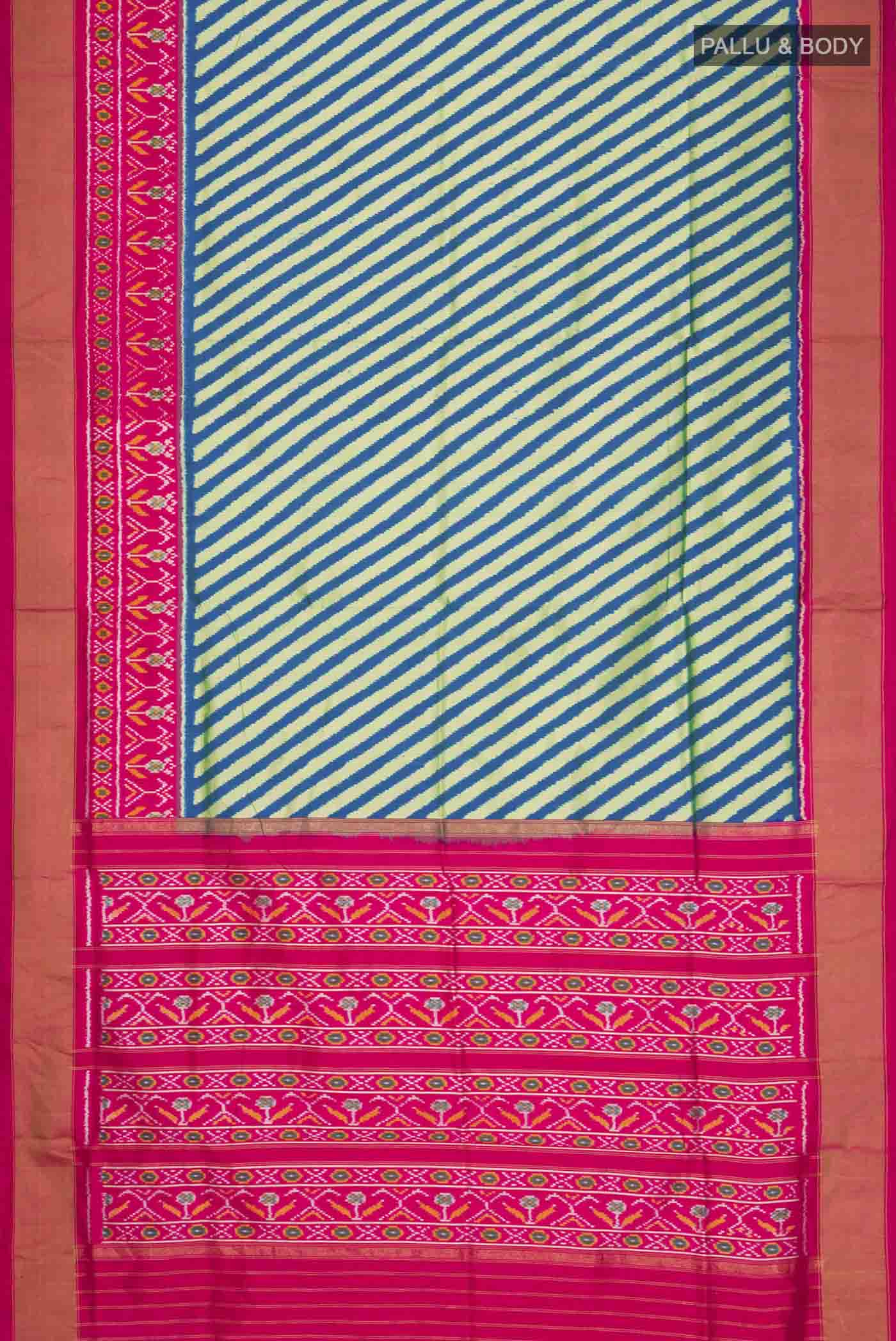 Blue Pochampally Silk Saree - Image 6
