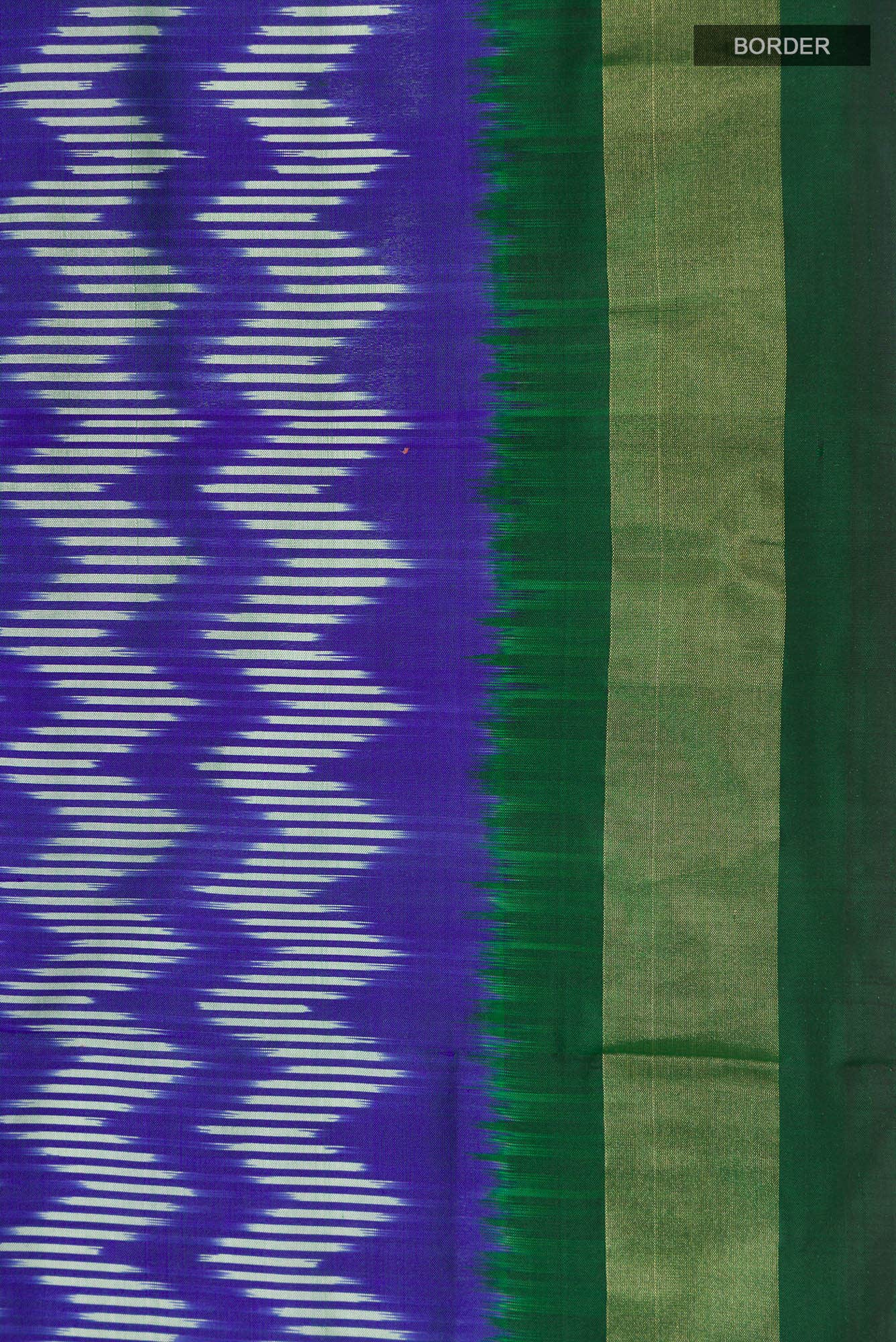 Blue Pochampally Silk Saree - Image 4