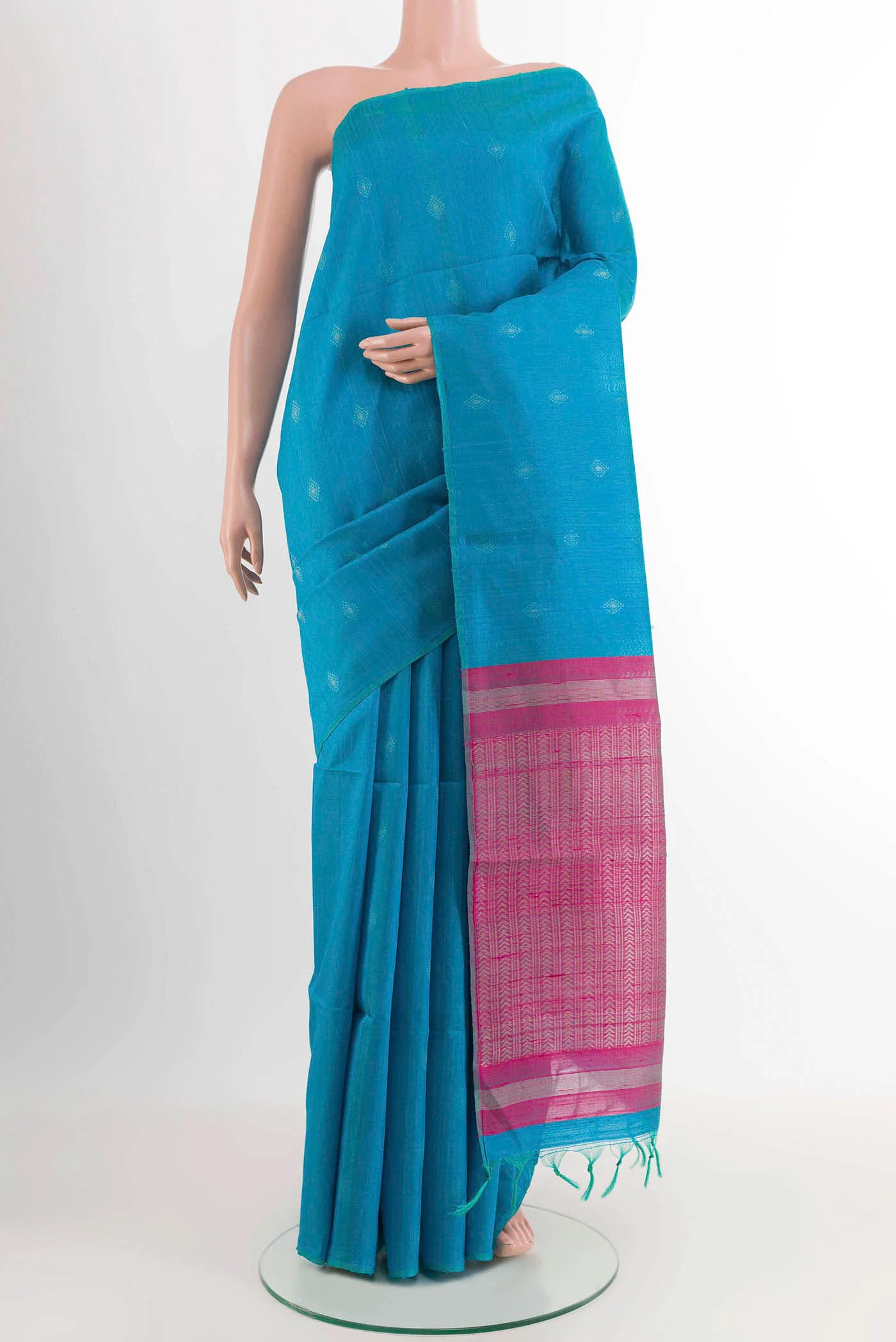 Blue Raw Silk Saree