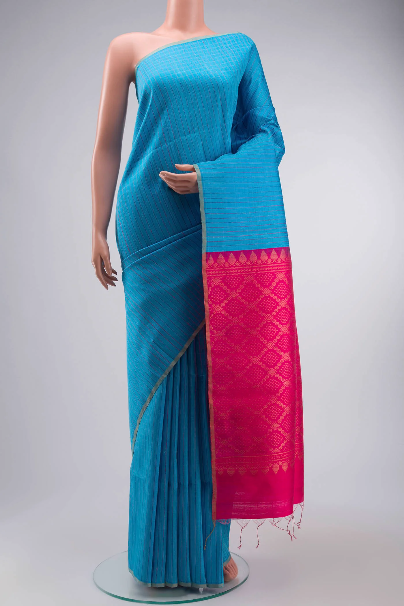 Blue Raw Silk Saree