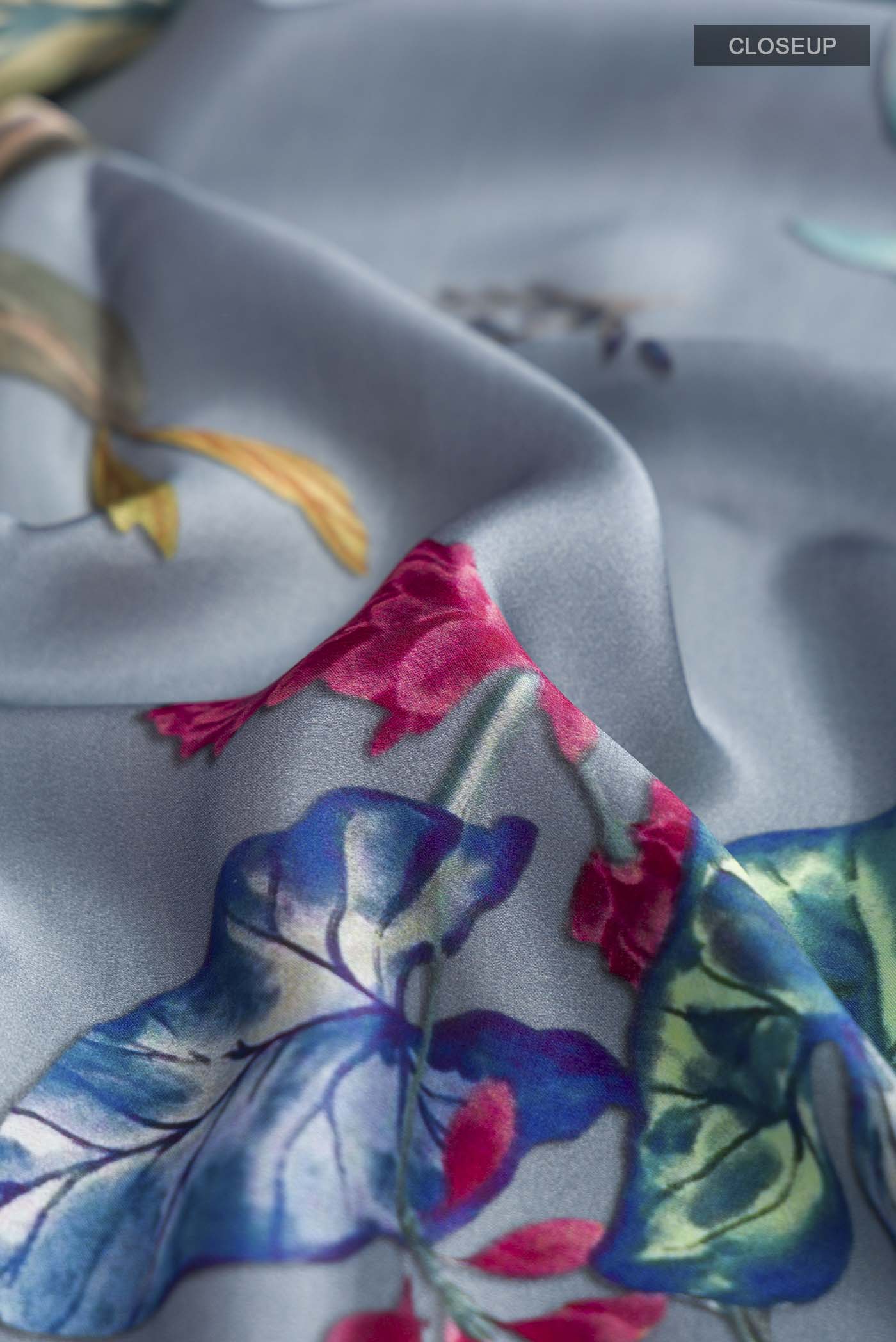 Blue Satin Silk Saree - Image 2