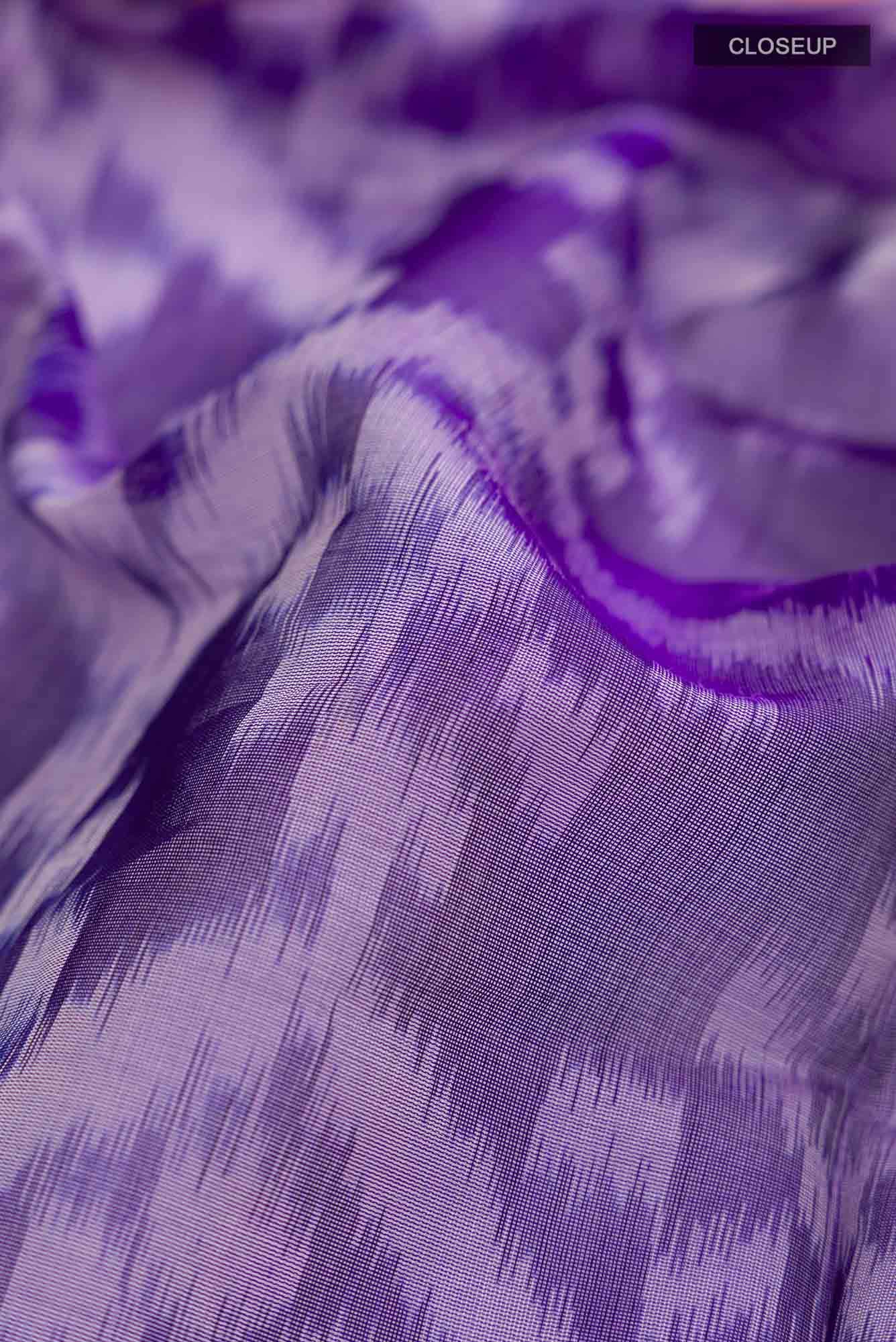 Blue Silk Cotton Saree - Image 2