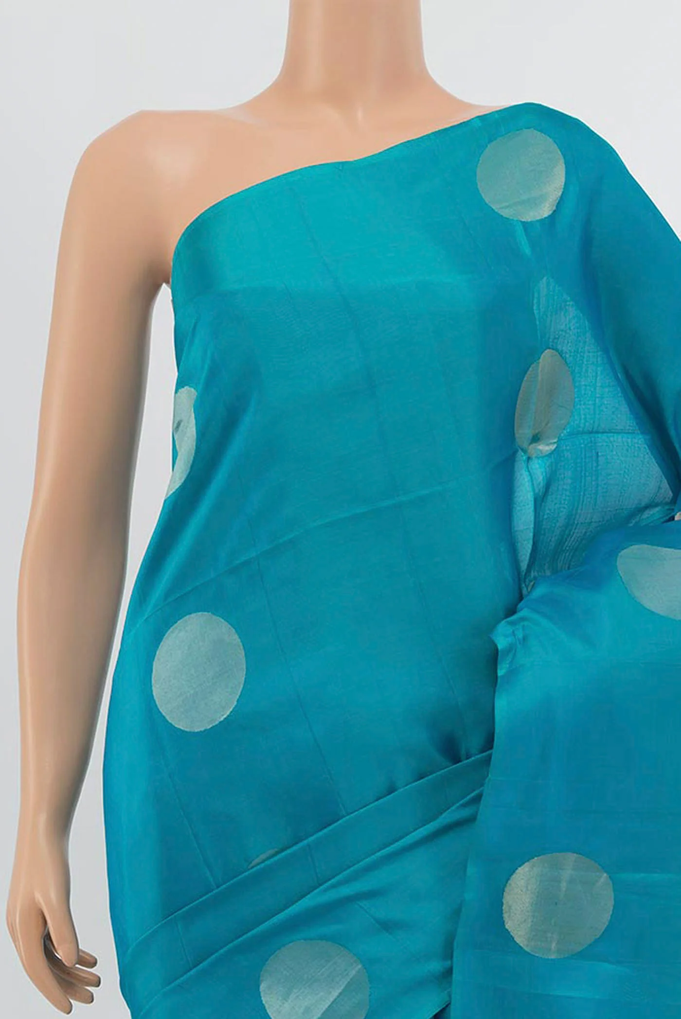 Blue Soft Silk Saree - Image 2