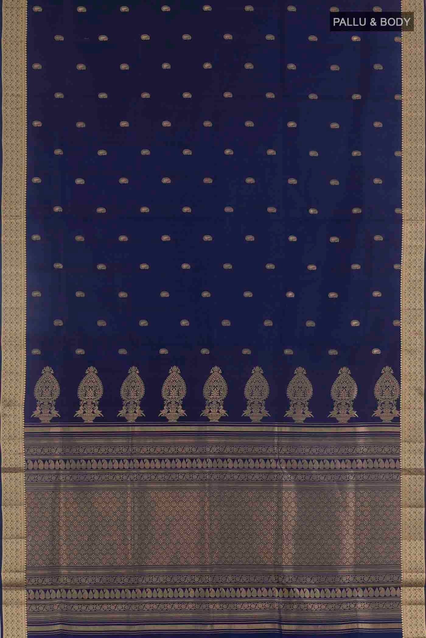 Blue Soft Silk Saree - Image 5