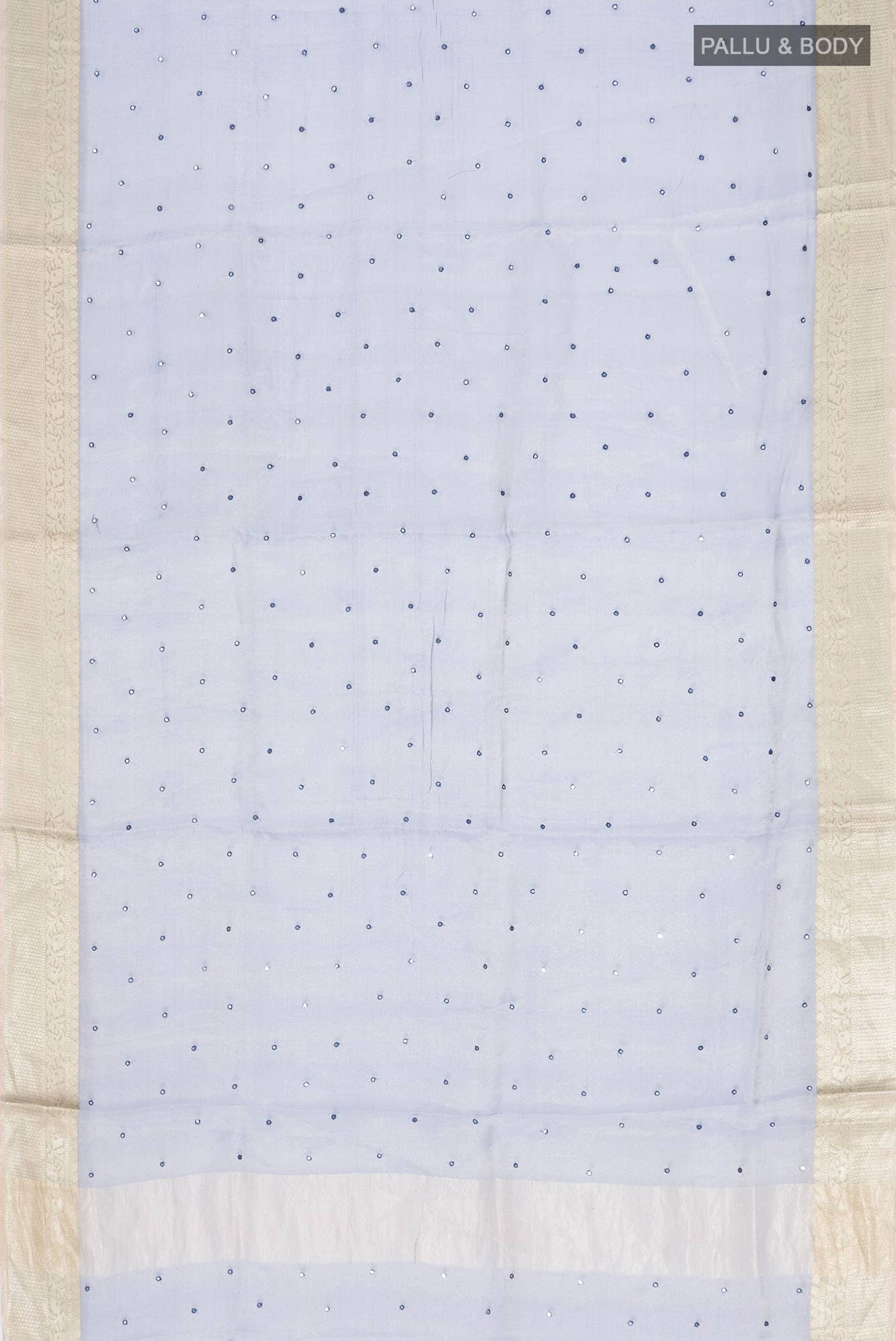 Blue Tissue Silk Saree - Image 3
