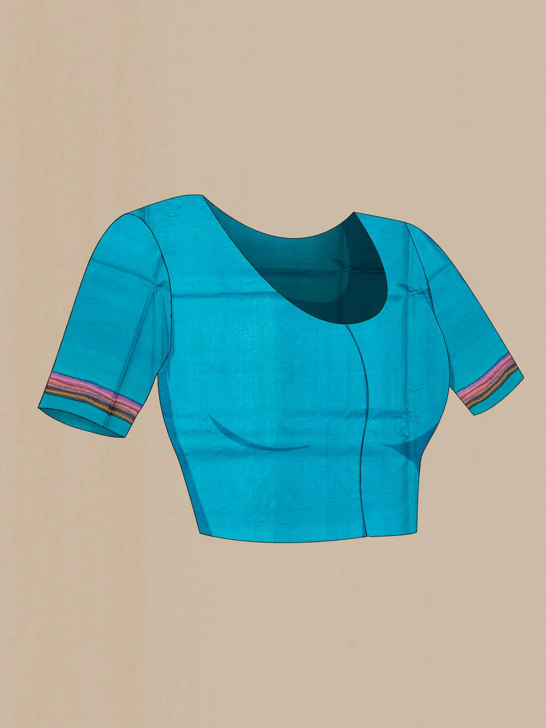 Blue Tussar Saree - Image 6