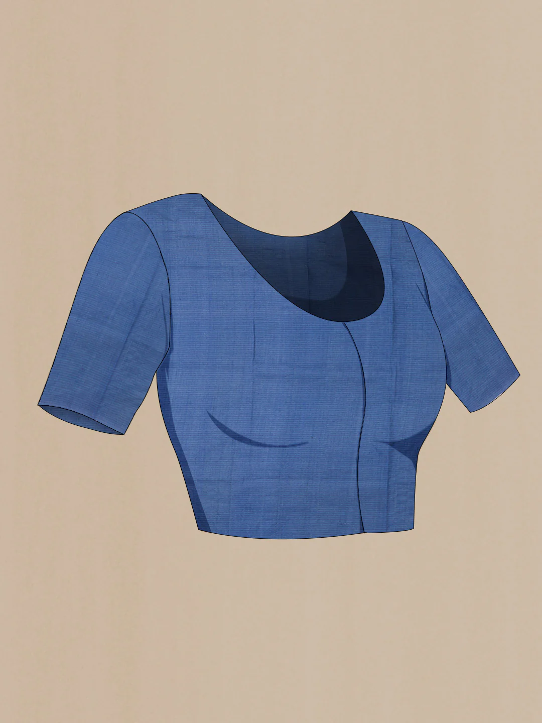 Blue Tussar Silk Saree - Image 4