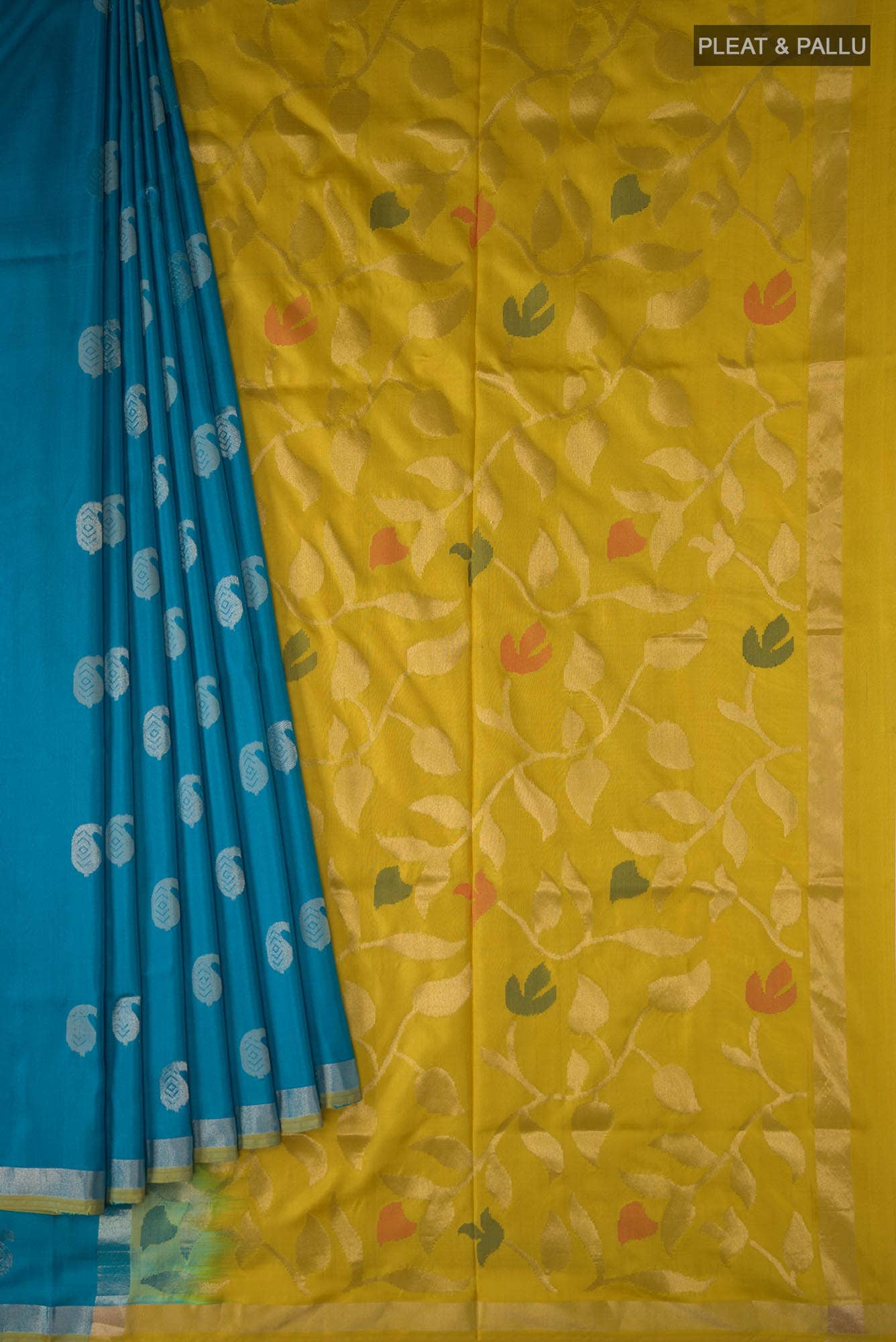 Blue Uppada Silk Saree - Image 2