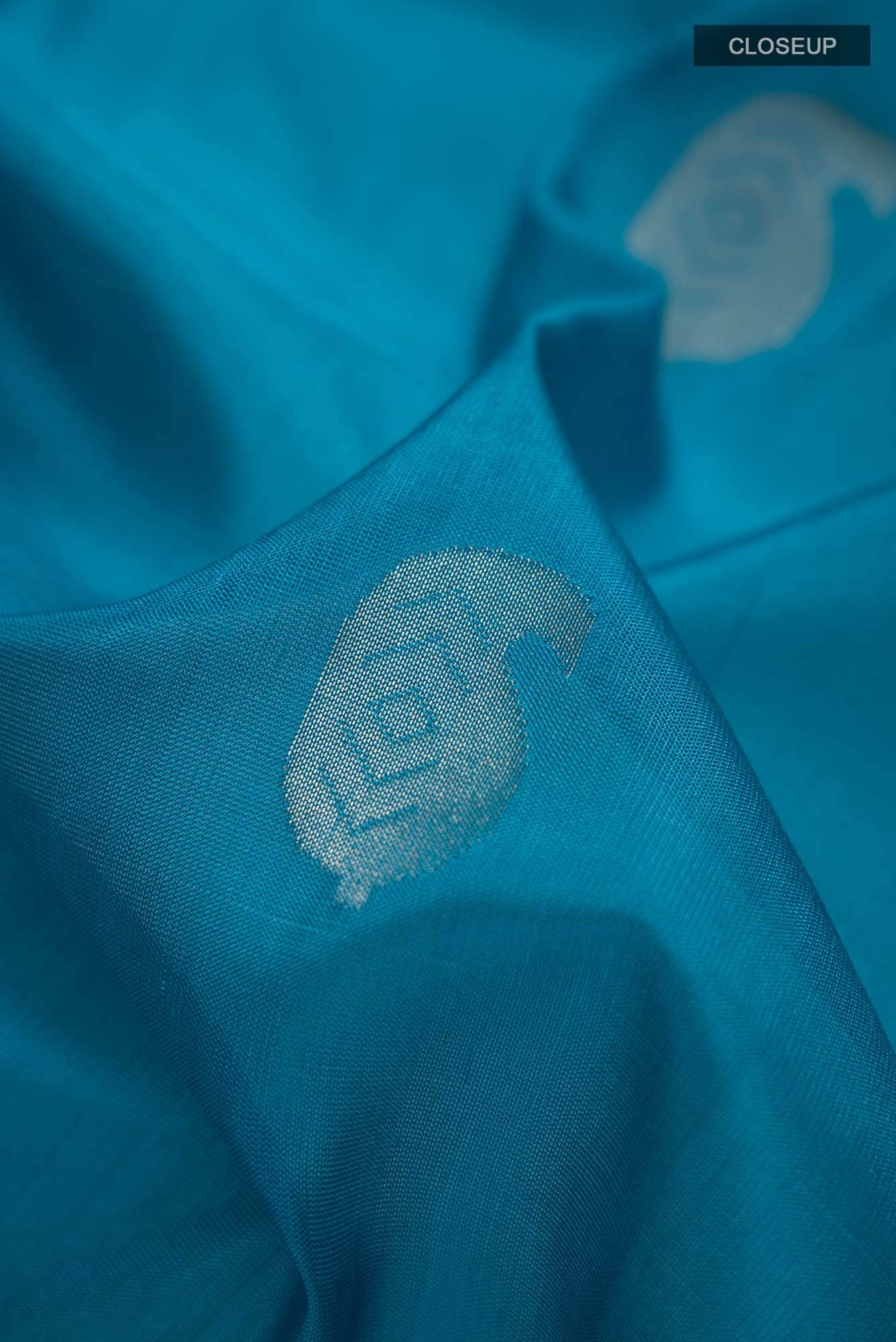Blue Uppada Silk Saree - Image 3
