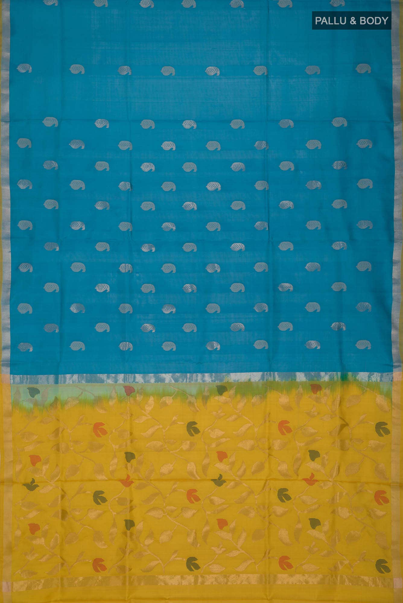 Blue Uppada Silk Saree - Image 4