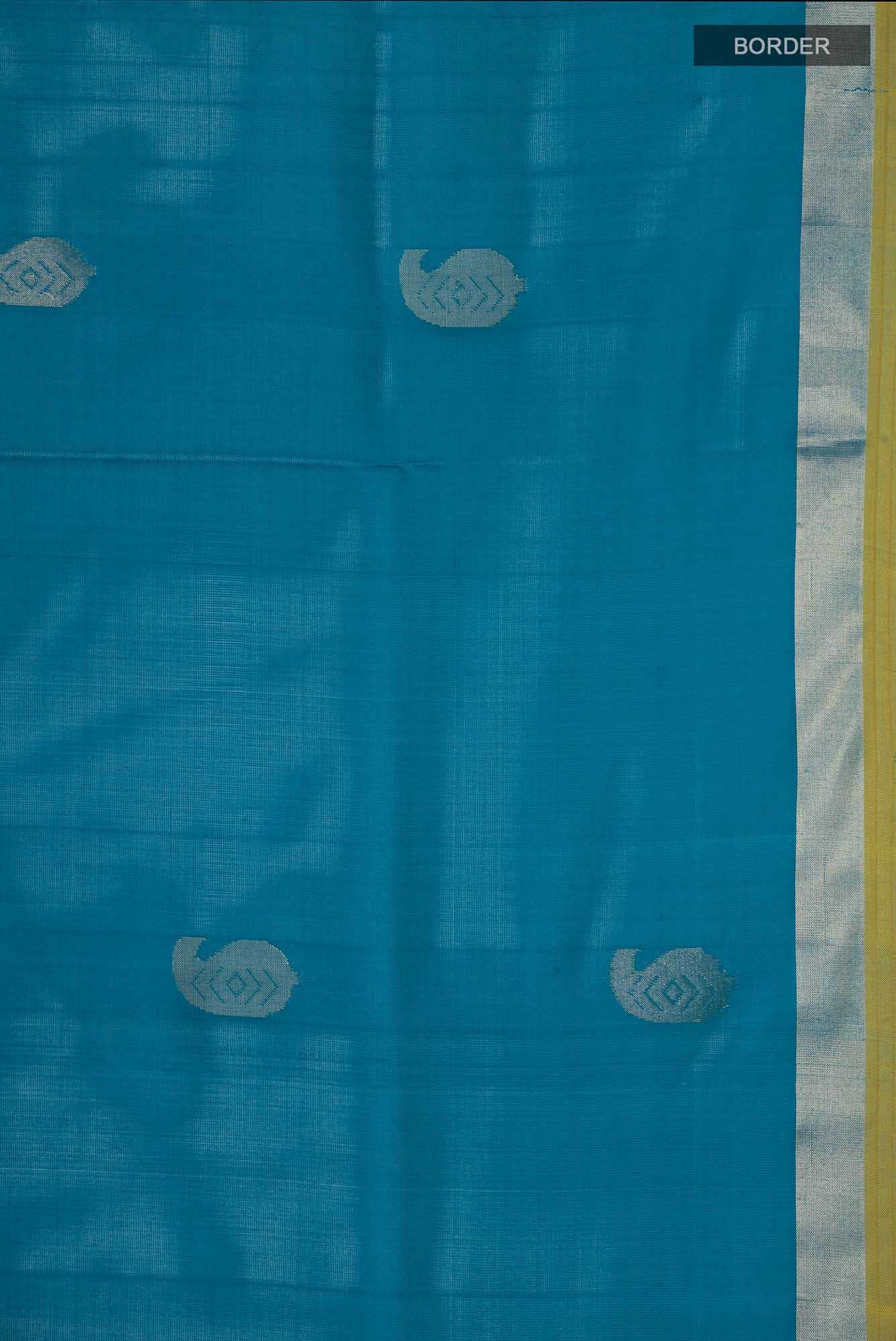 Blue Uppada Silk Saree - Image 5