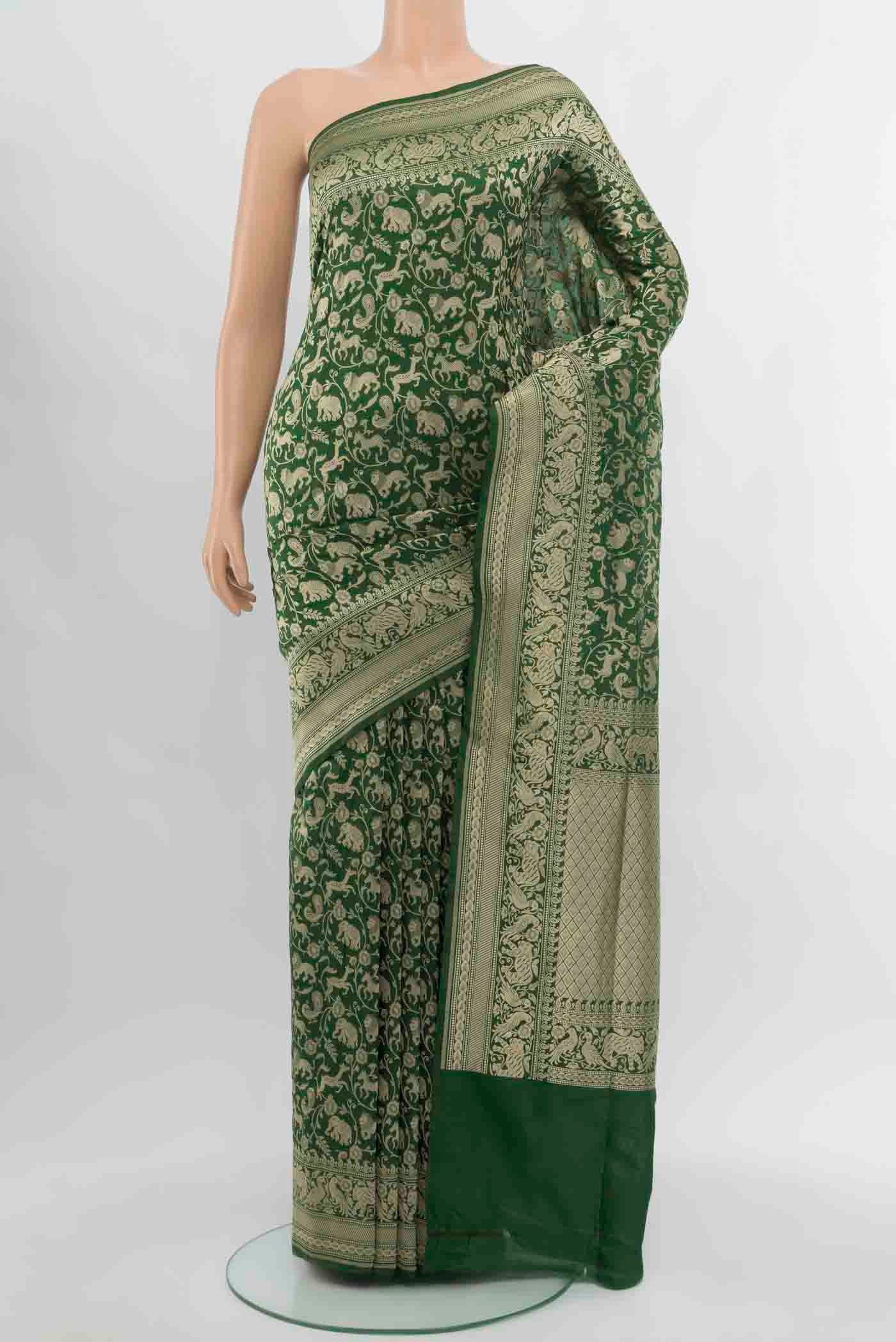 Green Banarasi Silk Saree