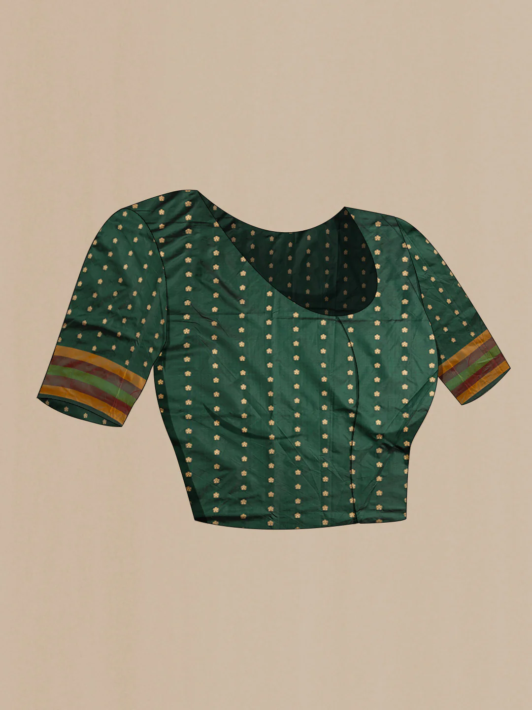 Bottle Green Banarasi Silk Saree - Image 5