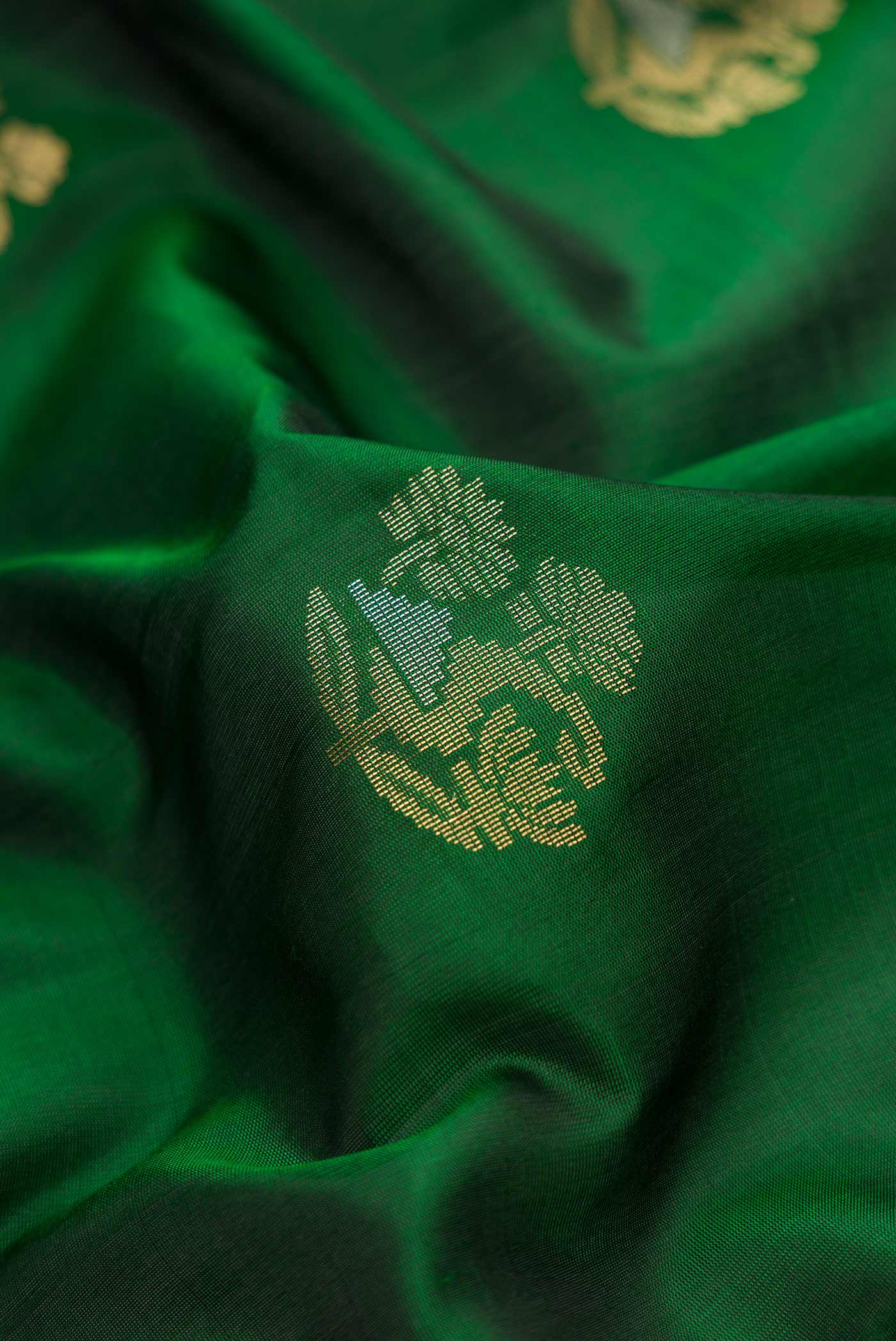 Green Soft Silk Saree - Image 2