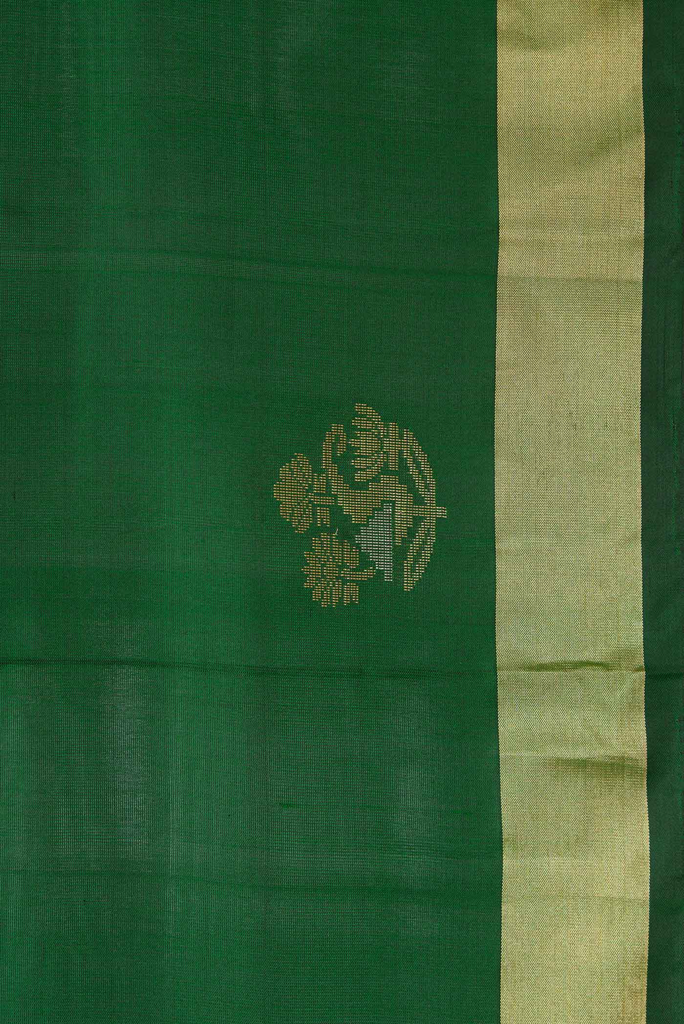 Green Soft Silk Saree - Image 3
