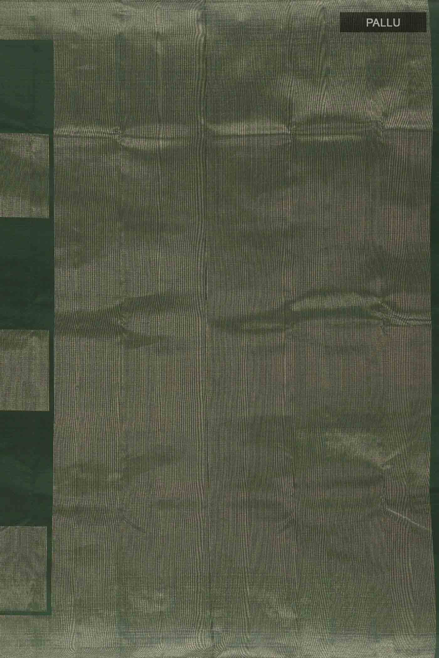Bottle Green Kanchipuram Silk Saree - Image 7