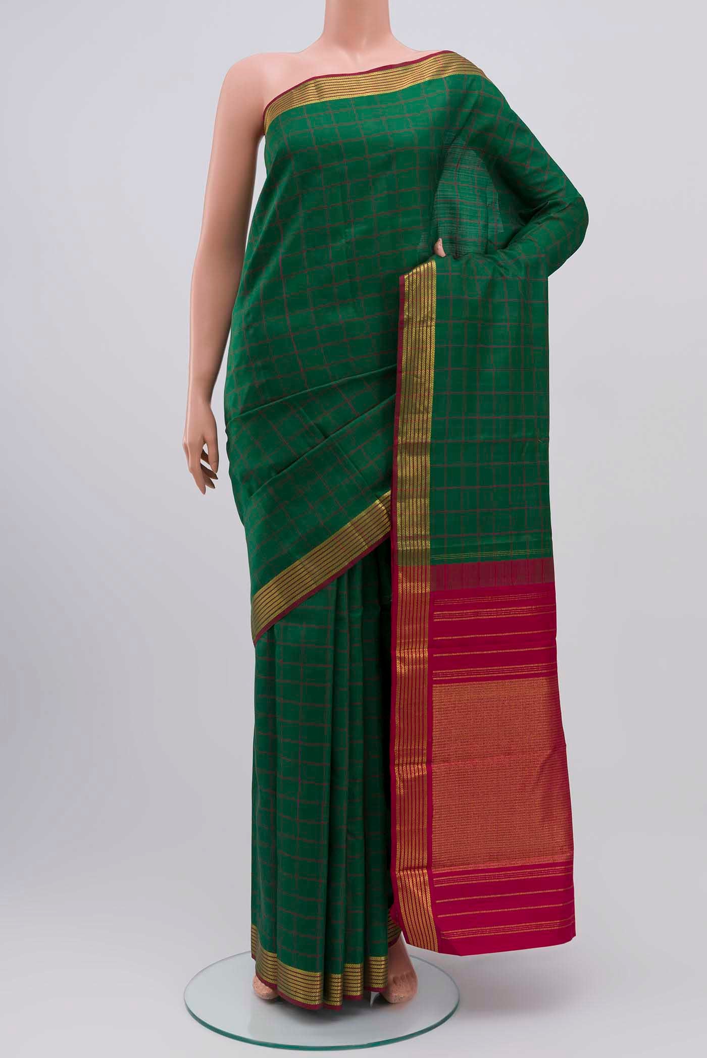 Bottle Green Kanjivaram Silk Saree