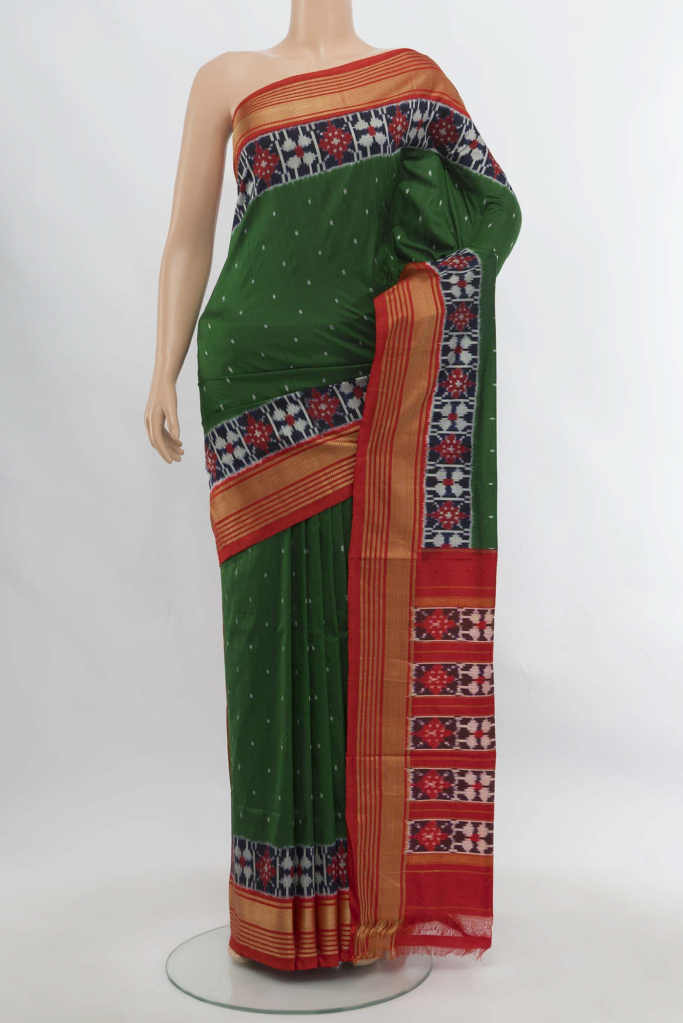 Green Pochampally Silk Saree